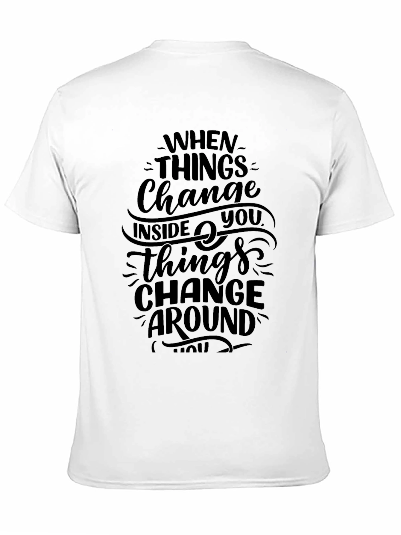 Inspirational Graphic Print Black T-Shirt