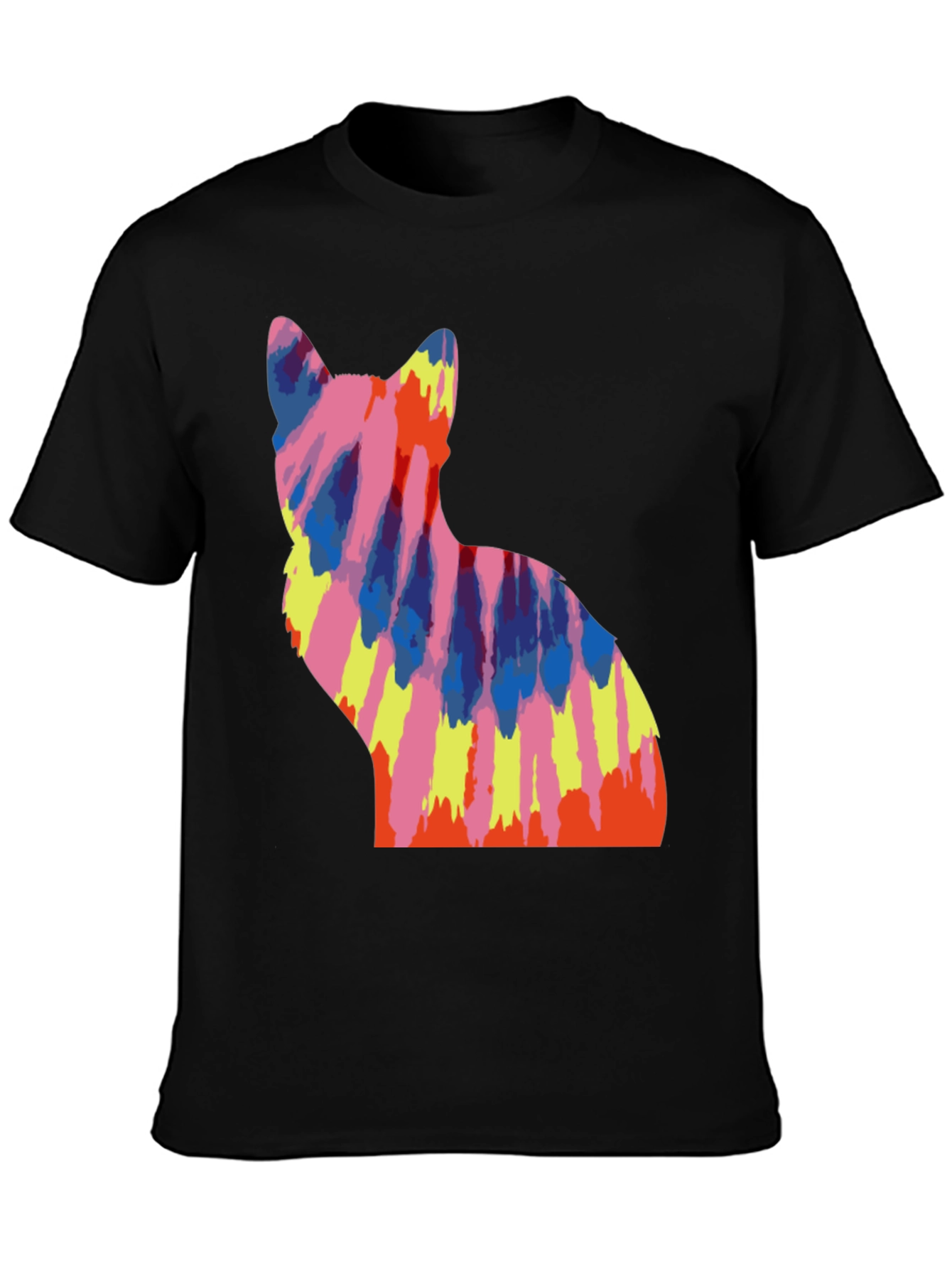 Tie Dye Cat Graphic Tee