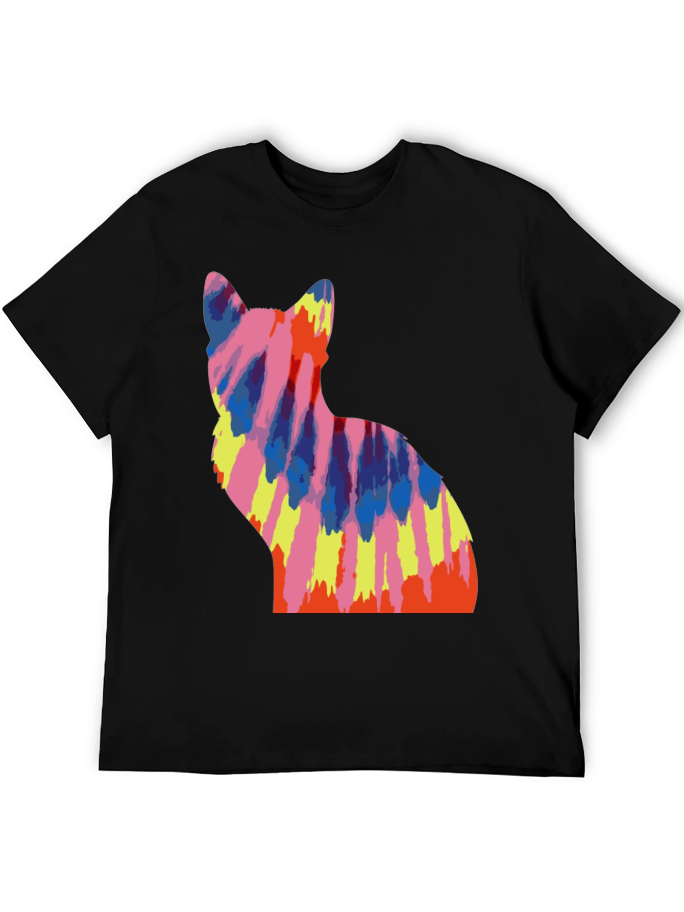 Tie Dye Cat Graphic Tee
