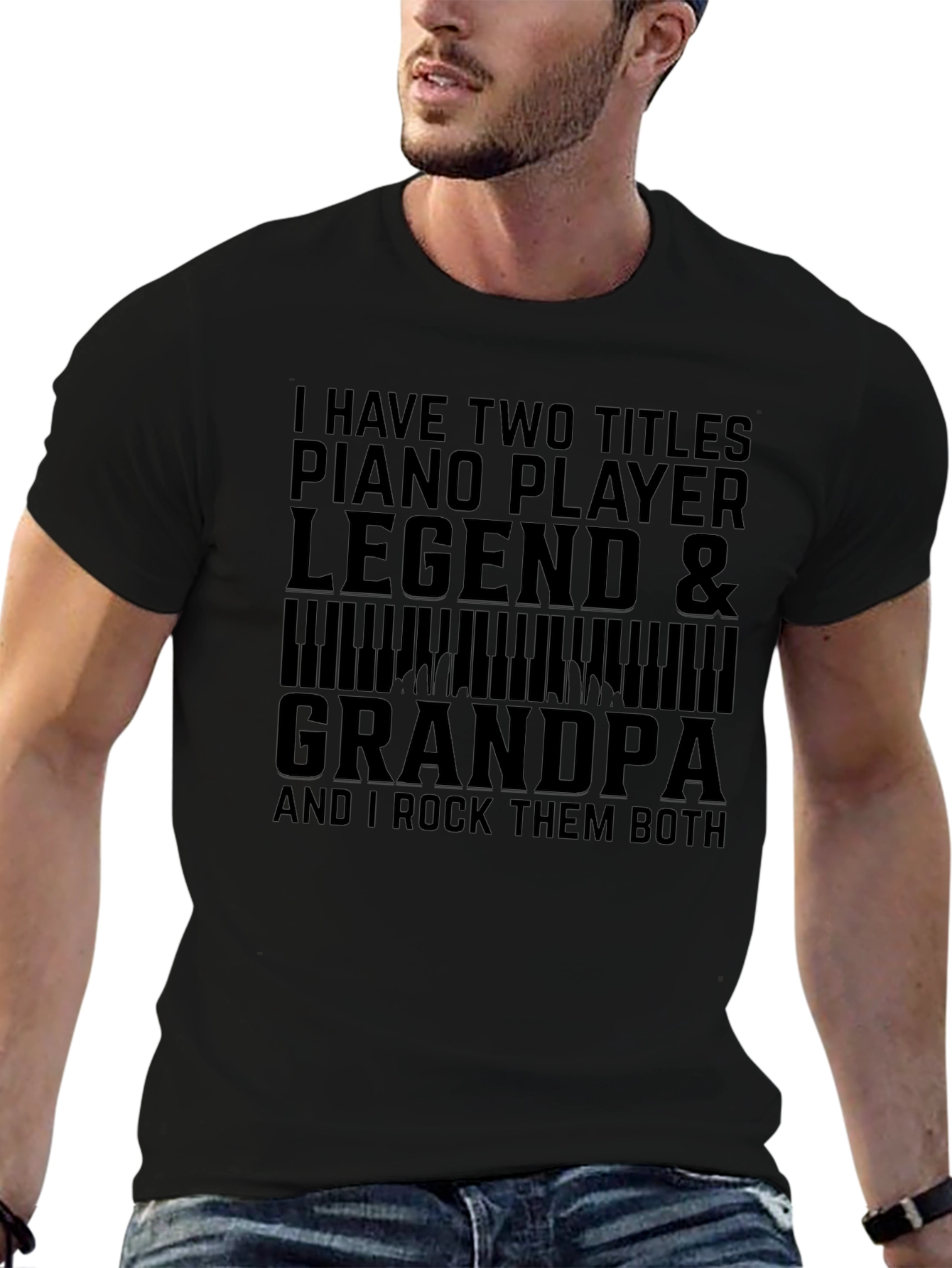 Piano Player Legend & Grandpa T-Shirt