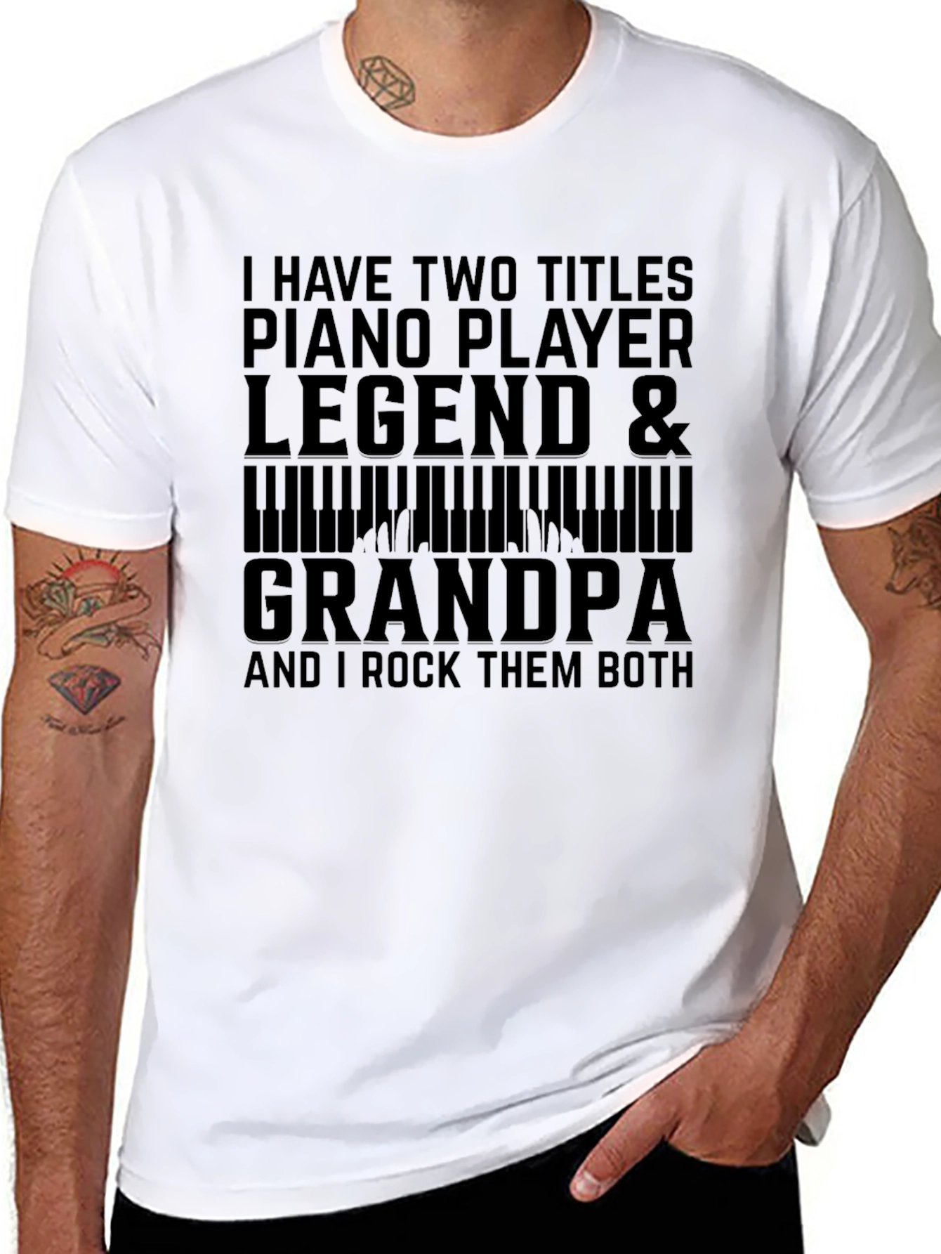 Piano Player Legend & Grandpa T-Shirt