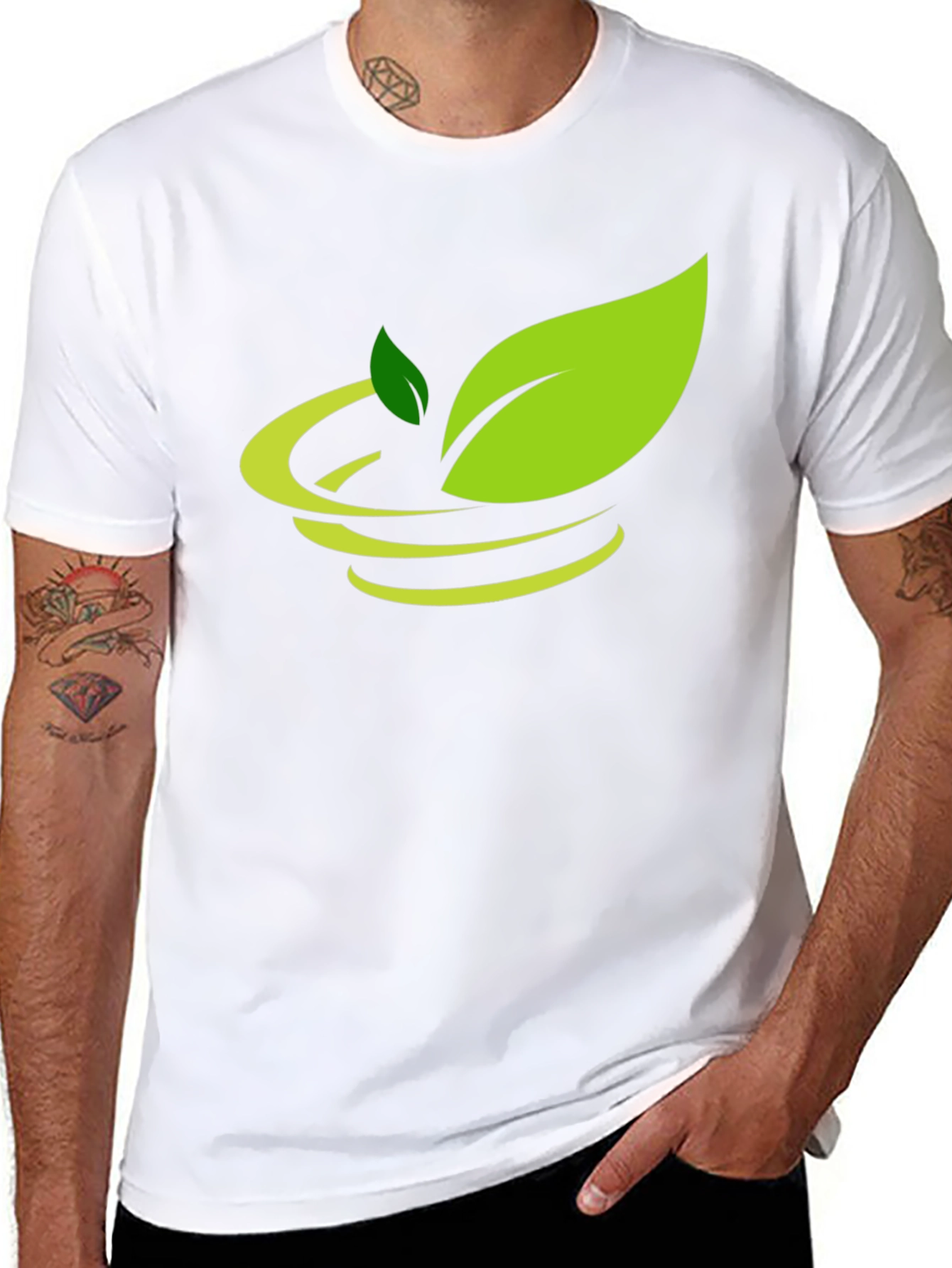 Nature Inspired Black Graphic Tee