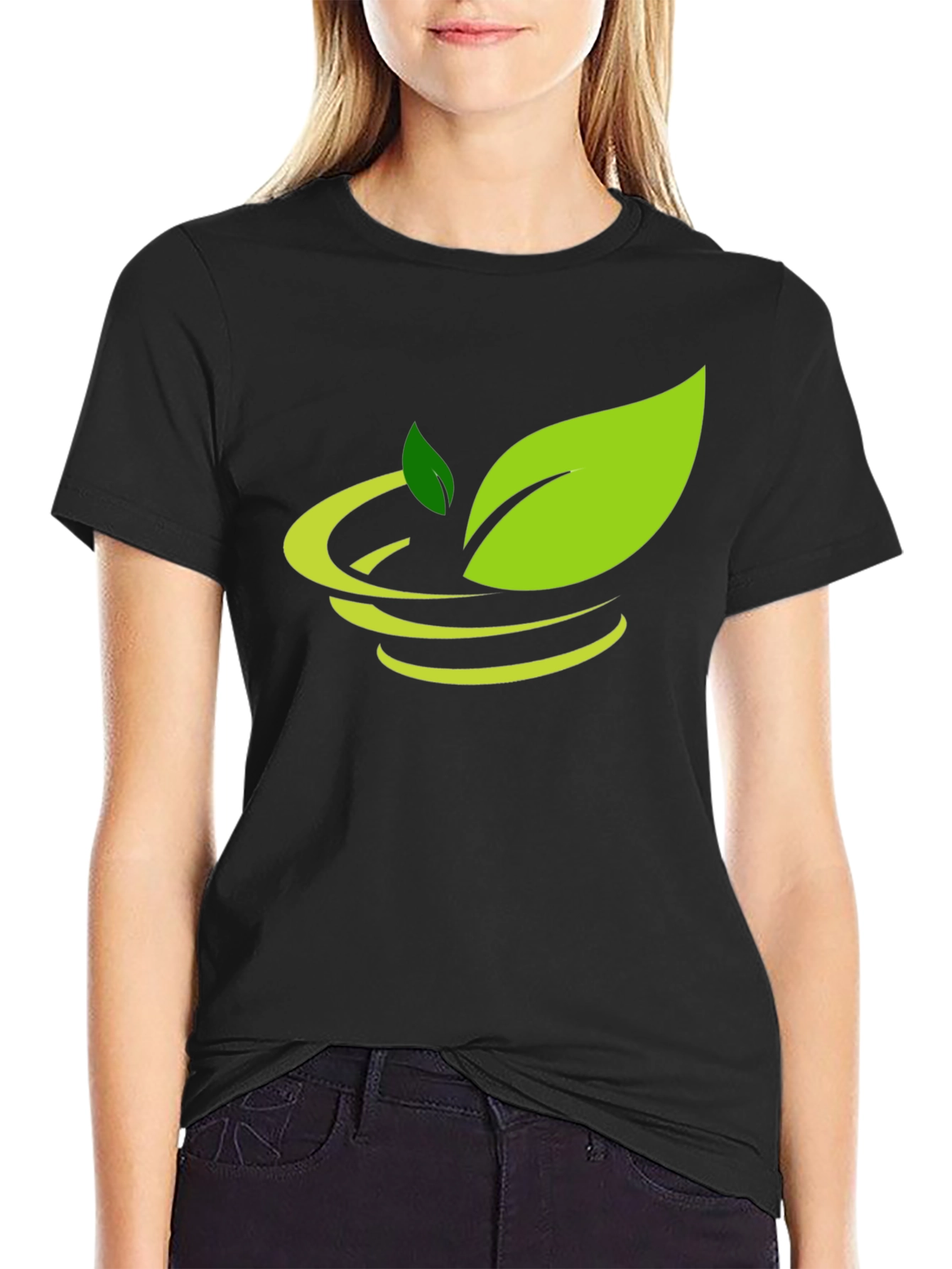Nature Inspired Black Graphic Tee