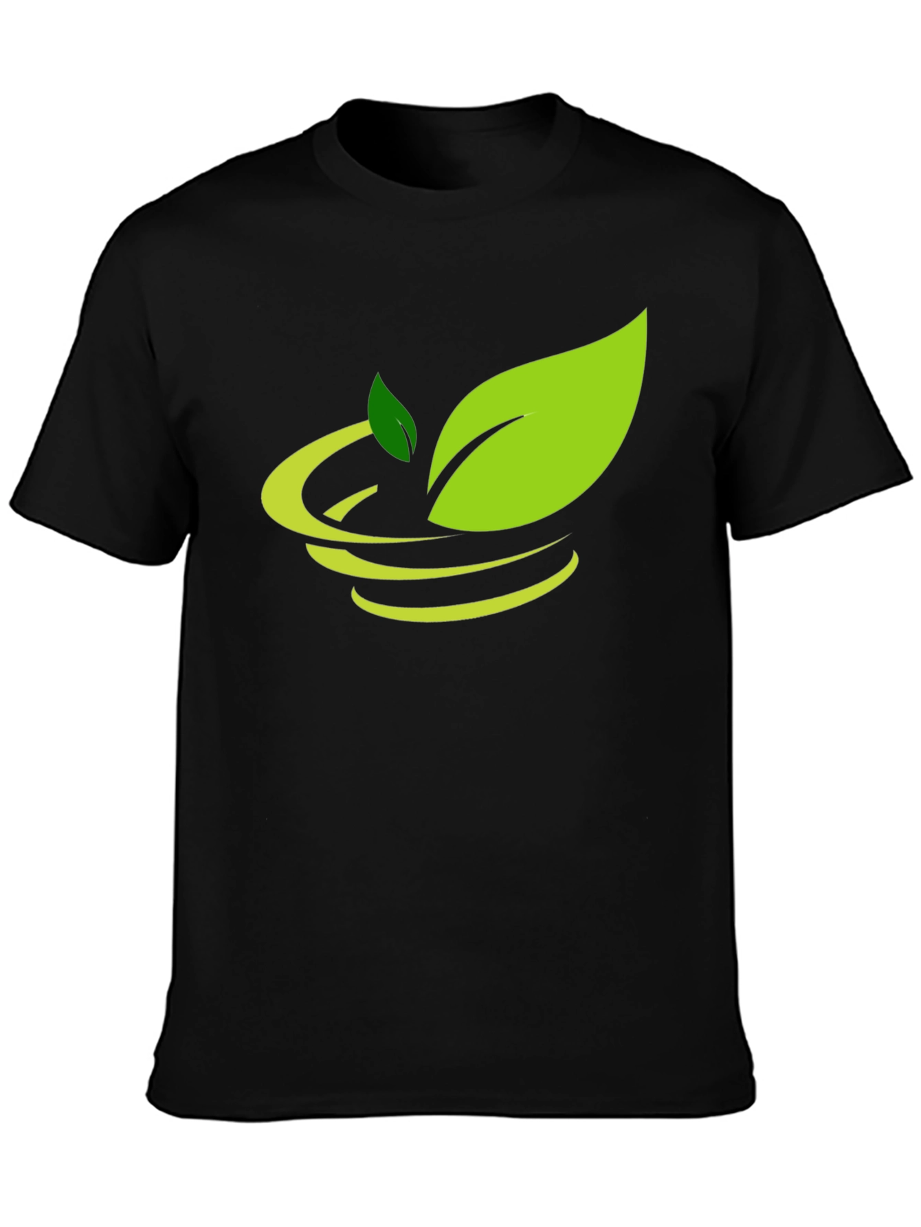 Nature Inspired Black Graphic Tee