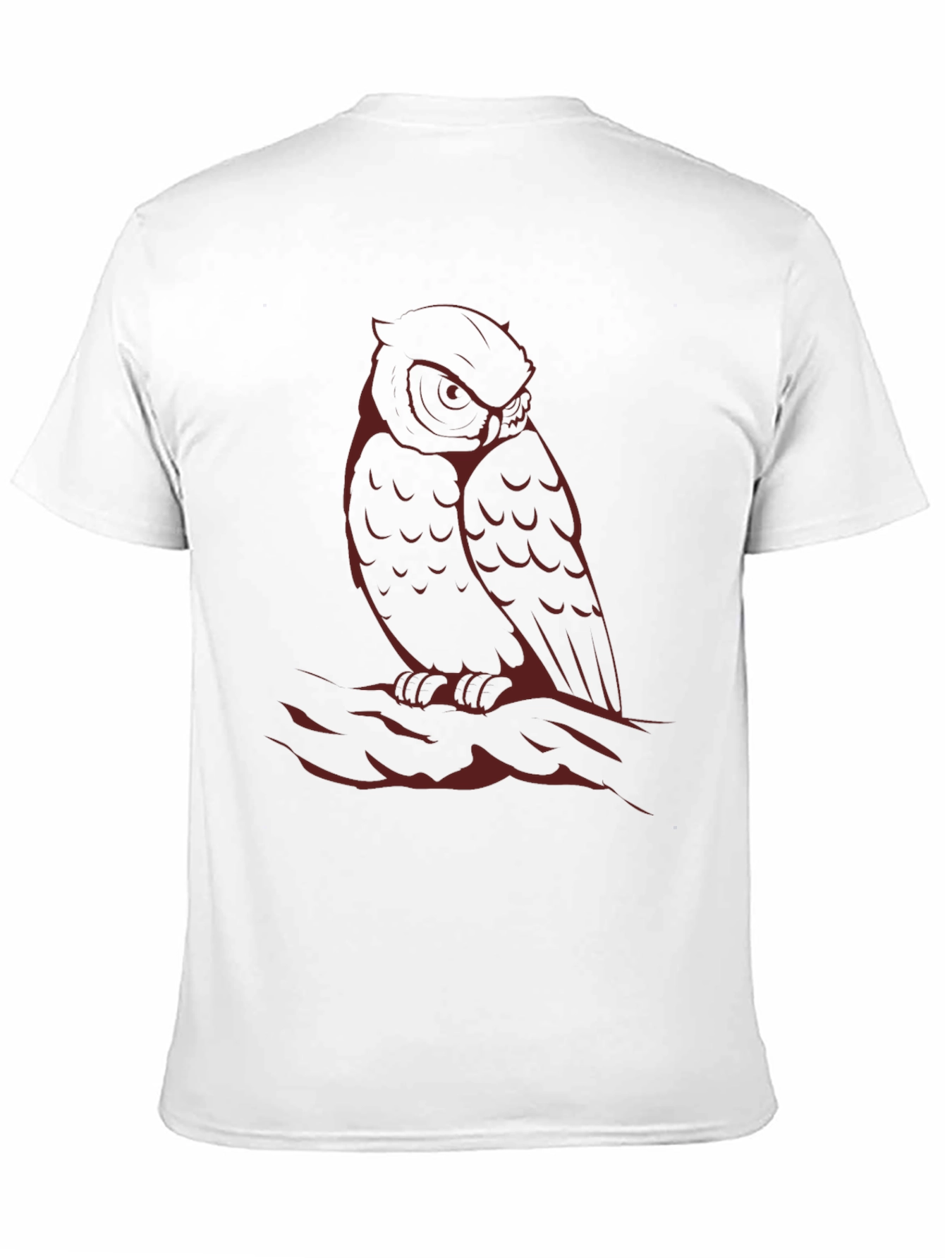 Mens Black Owl Graphic T-Shirt