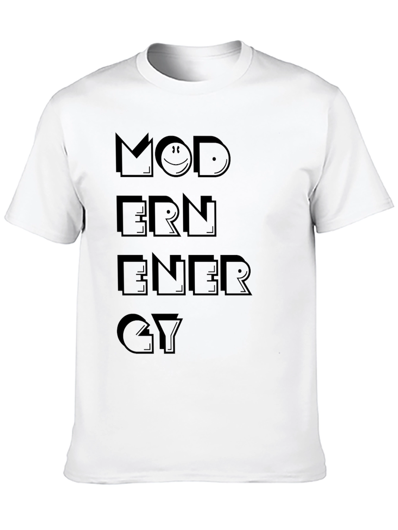 Modern Energy Graphic Print Black T-Shirt