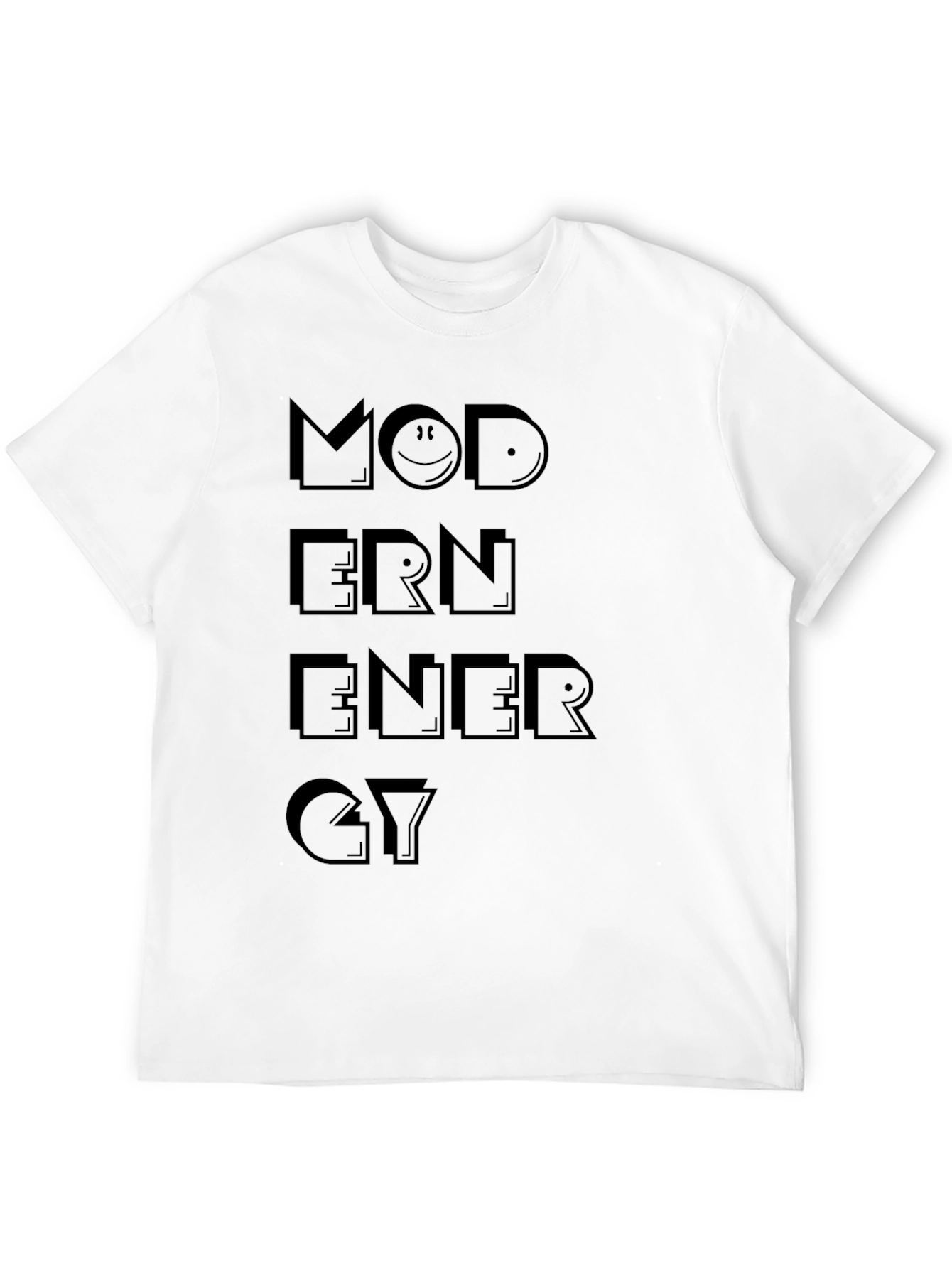 Modern Energy Graphic Print Black T-Shirt