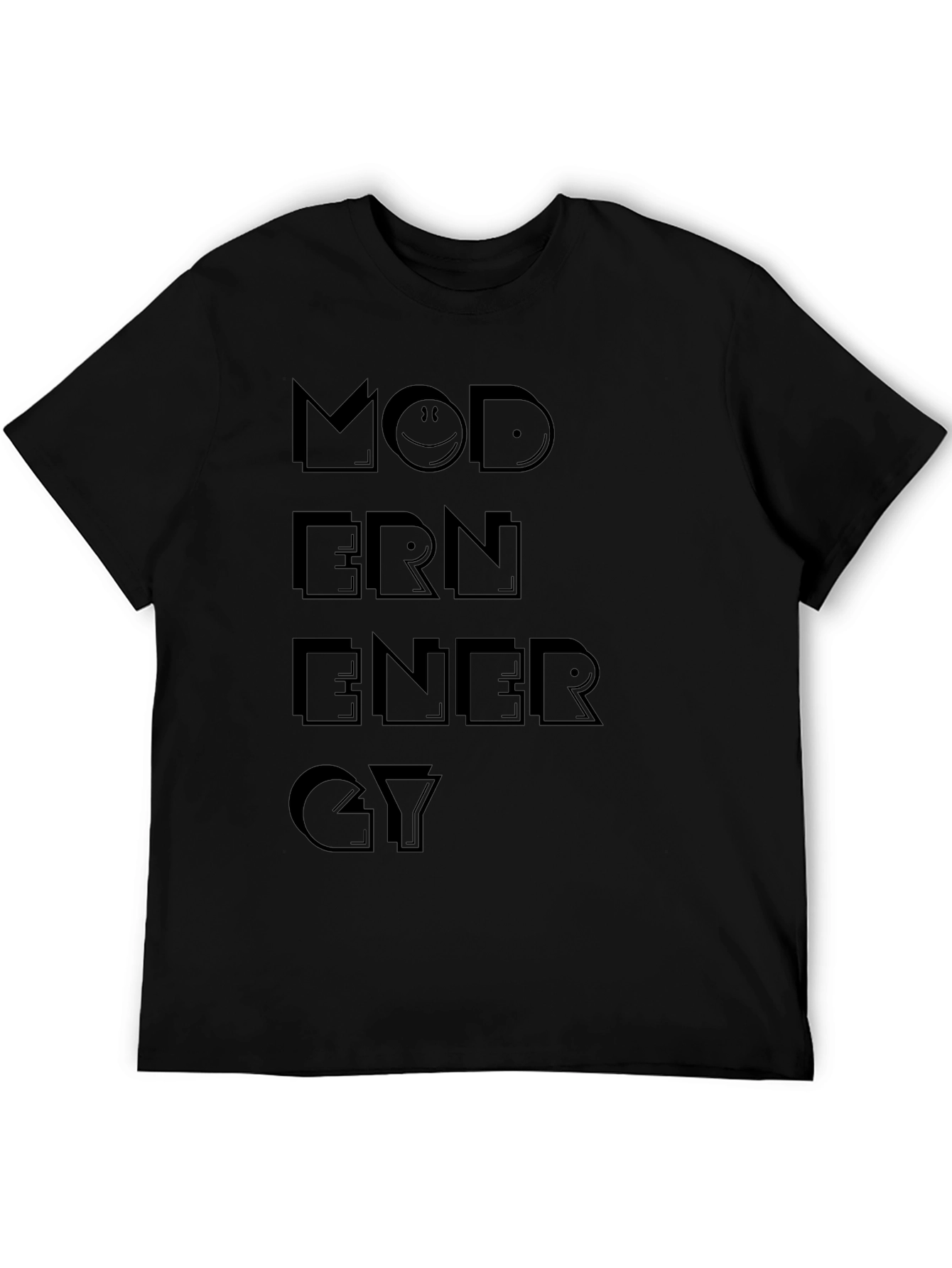 Modern Energy Graphic Print Black T-Shirt
