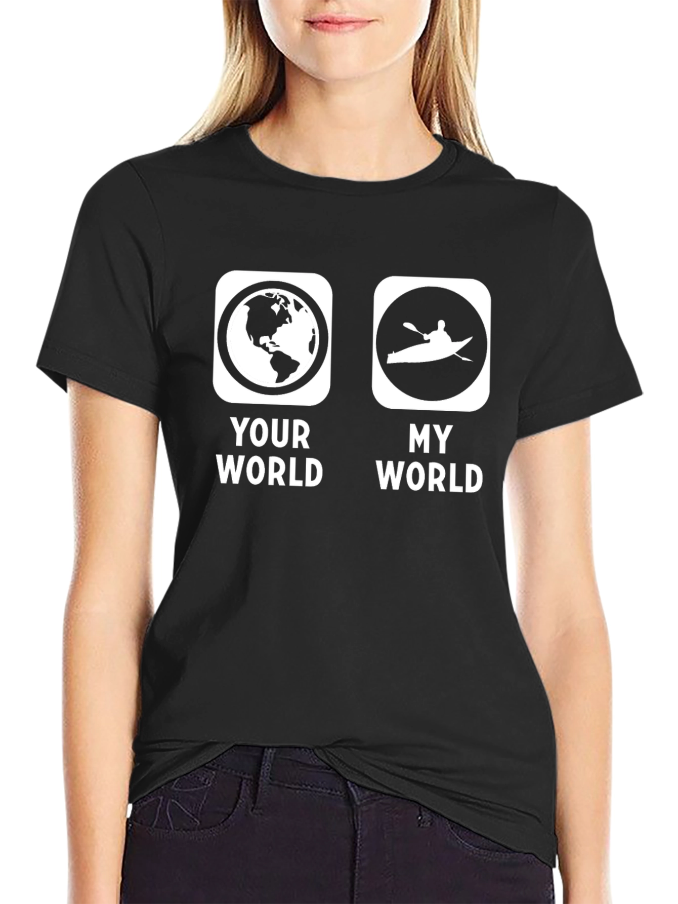 Your World My World Kayak Graphic T-Shirt