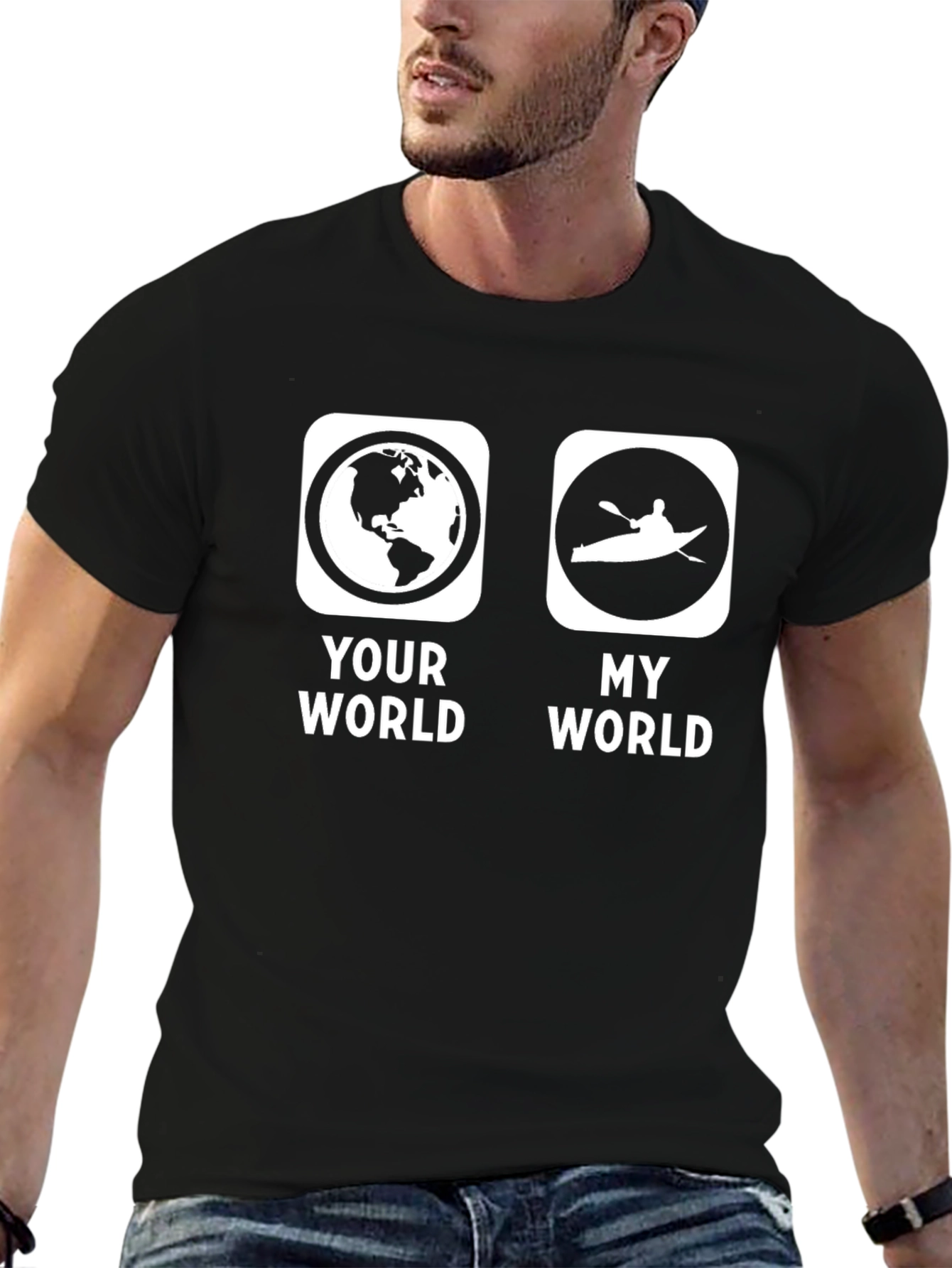 Your World My World Kayak Graphic T-Shirt