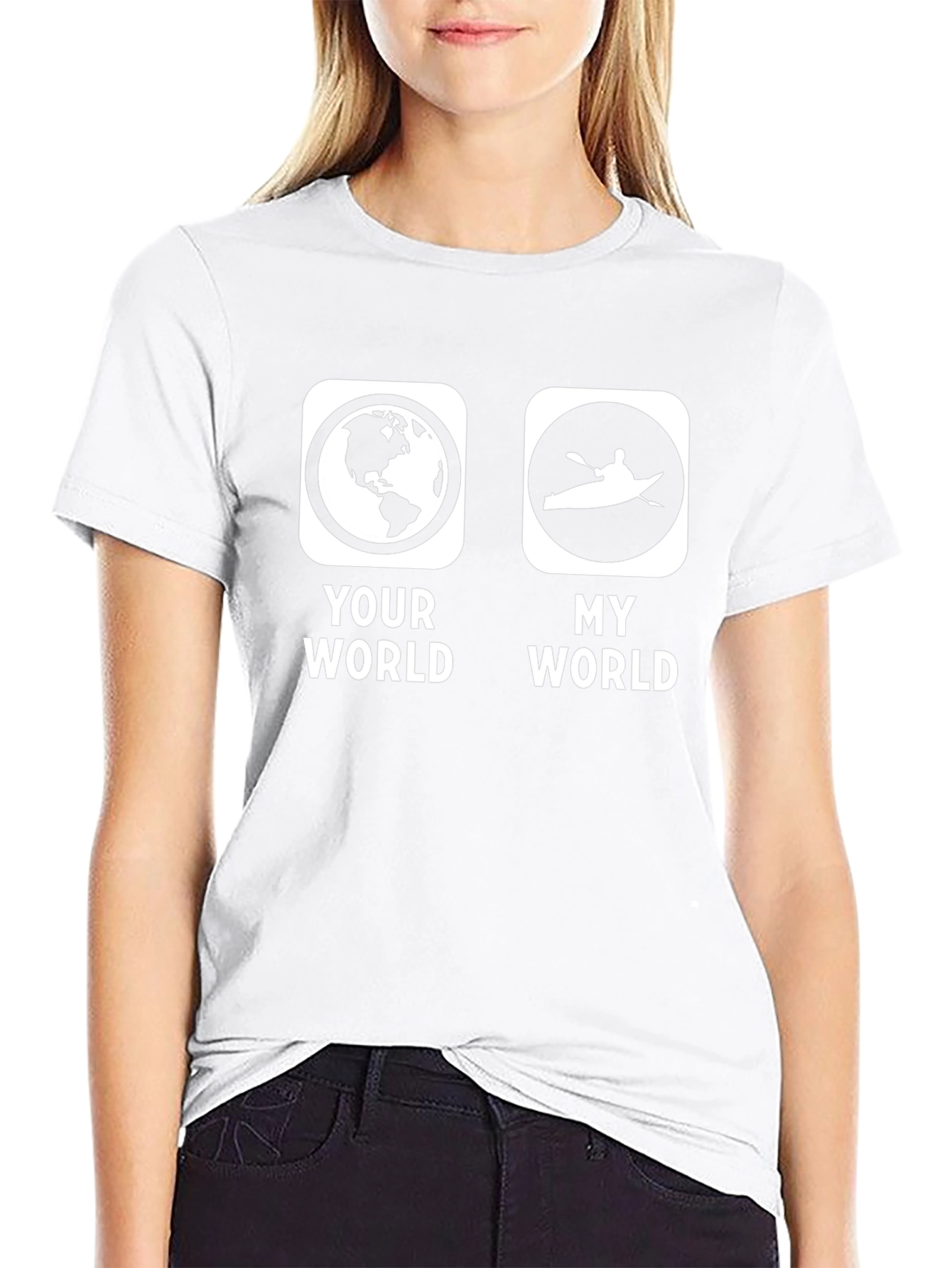 Your World My World Kayak Graphic T-Shirt