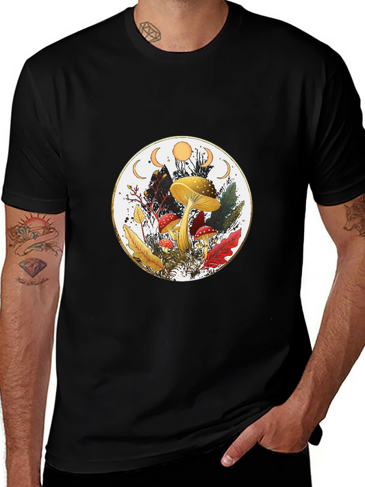 Mushroom Moon Phase Graphic Tee