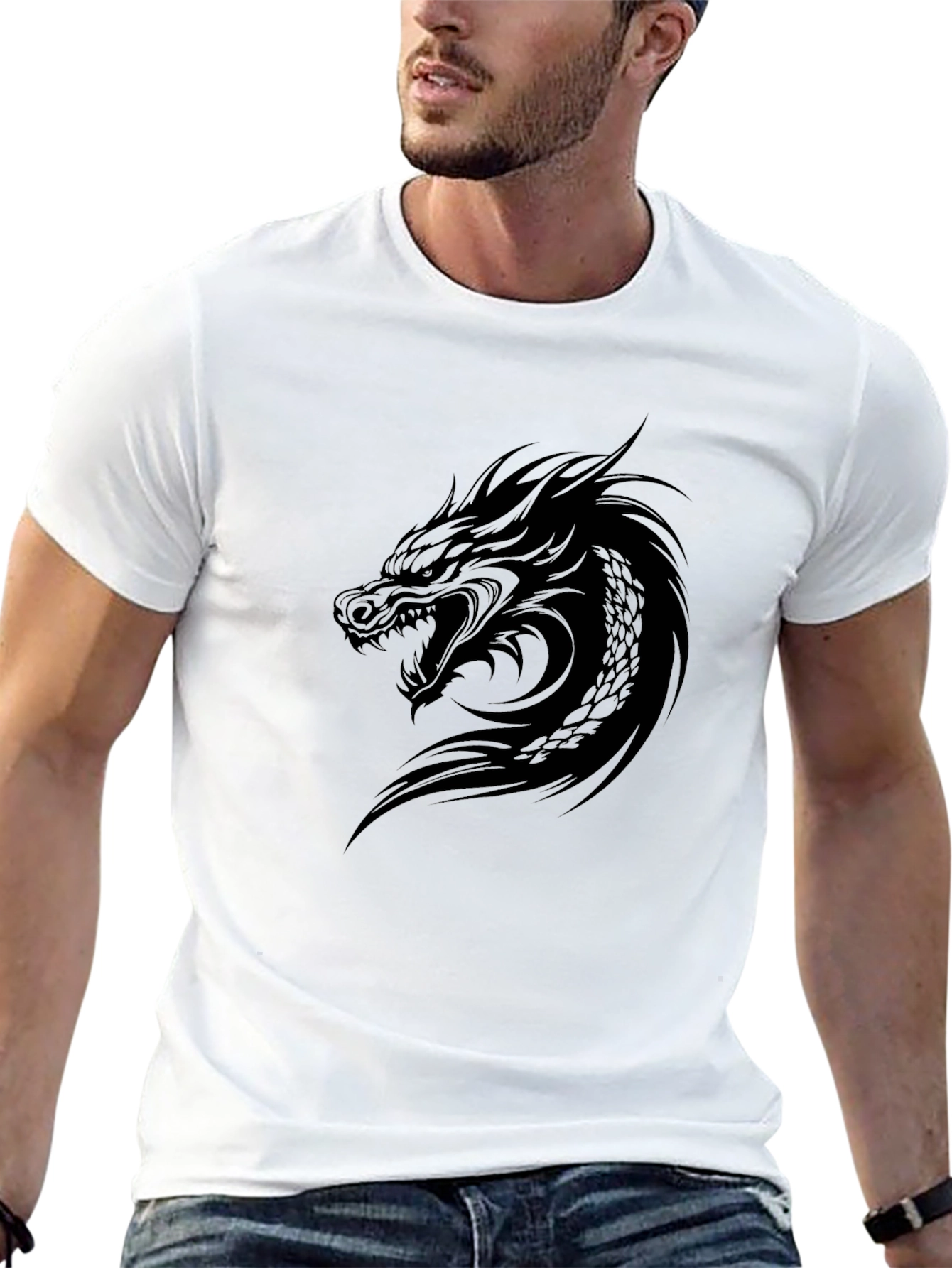 Dragon Graphic Black T-Shirt - Mens Fashion