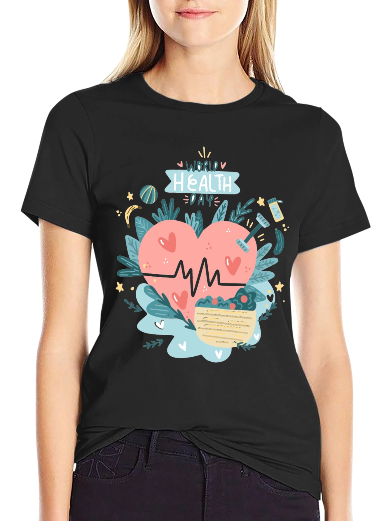 Health Day Black Tee