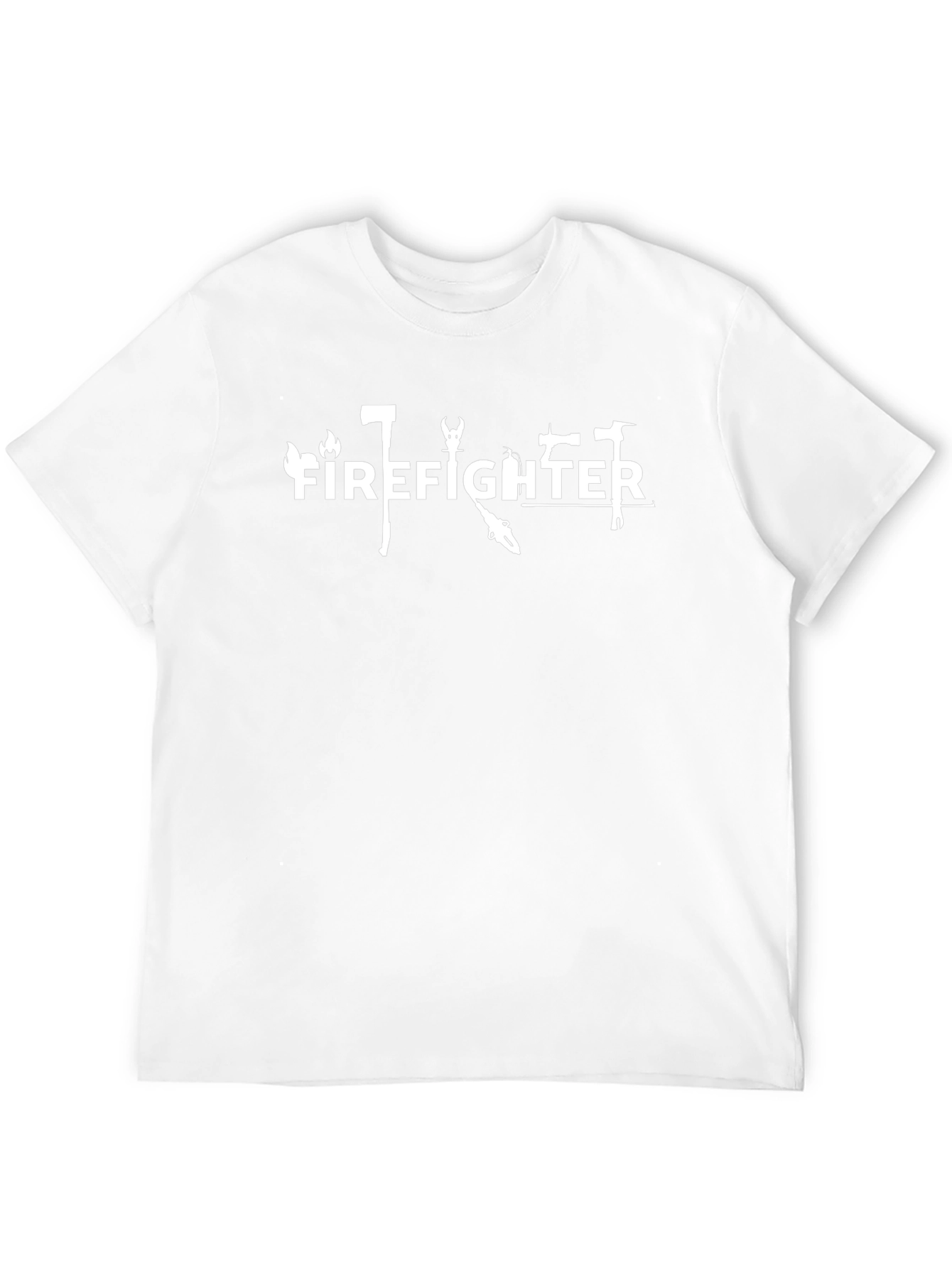 Firefighter Graphic Tee - Black Cotton T-Shirt