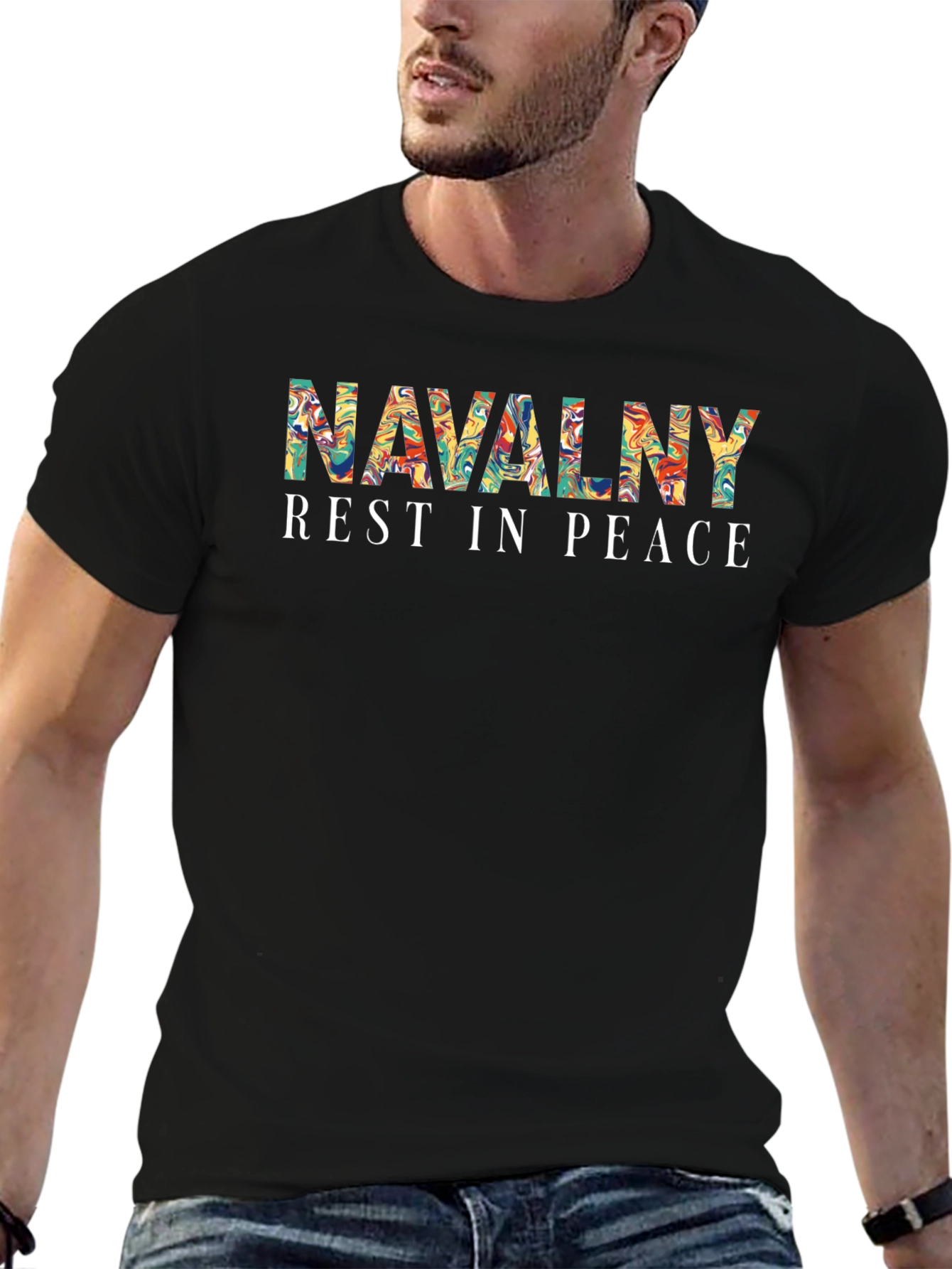 Navalny Rest In Peace Graphic T-Shirt