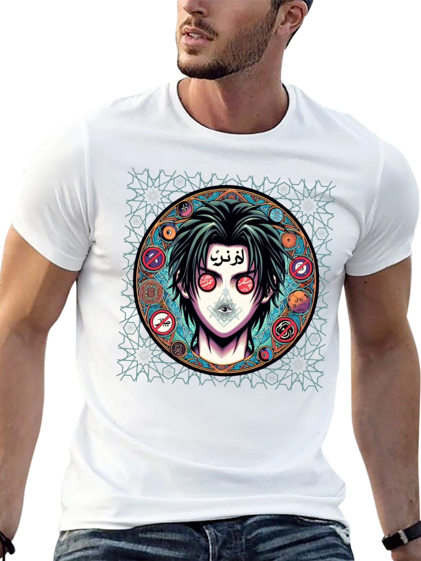 Mystic Anime Graphic Tee - Unique Design Shirt