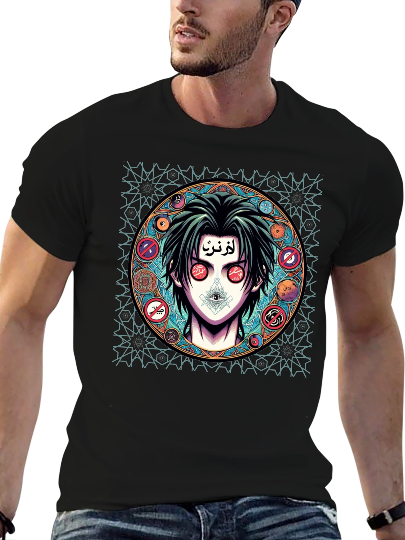 Mystic Anime Graphic Tee - Unique Design Shirt