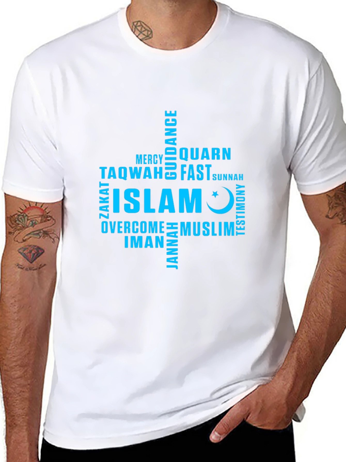 Islam Word Art T-Shirt - Muslim Faith Tee