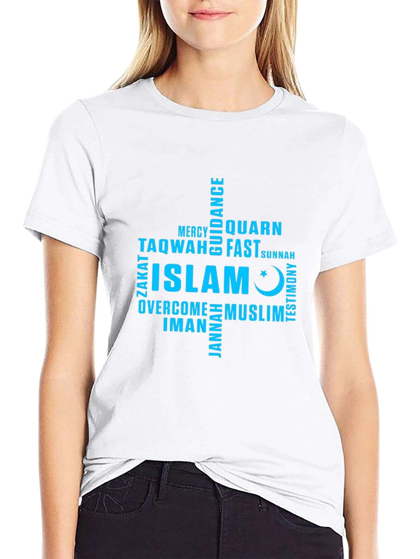 Islam Word Art T-Shirt - Muslim Faith Tee