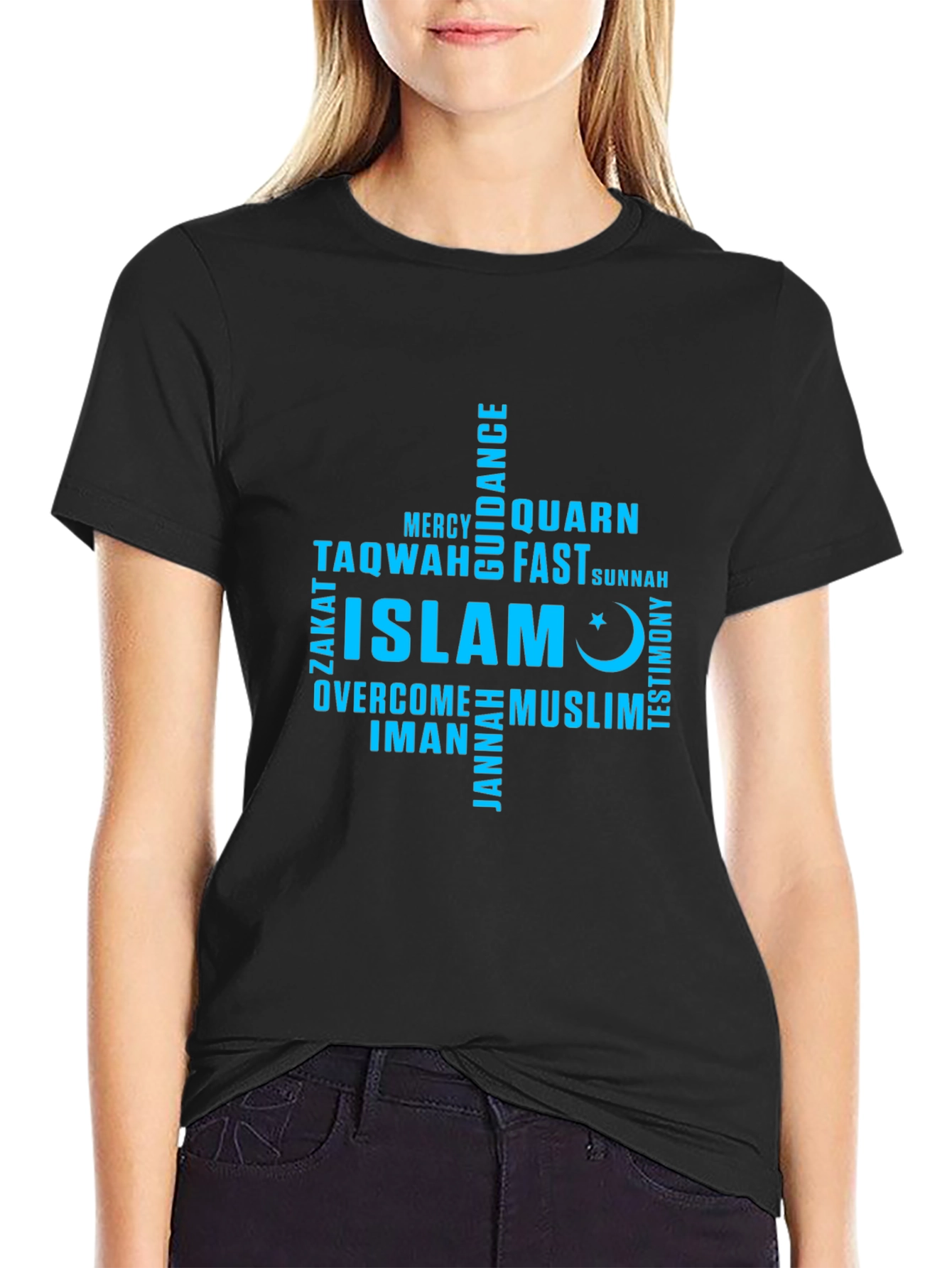 Islam Word Art T-Shirt - Muslim Faith Tee
