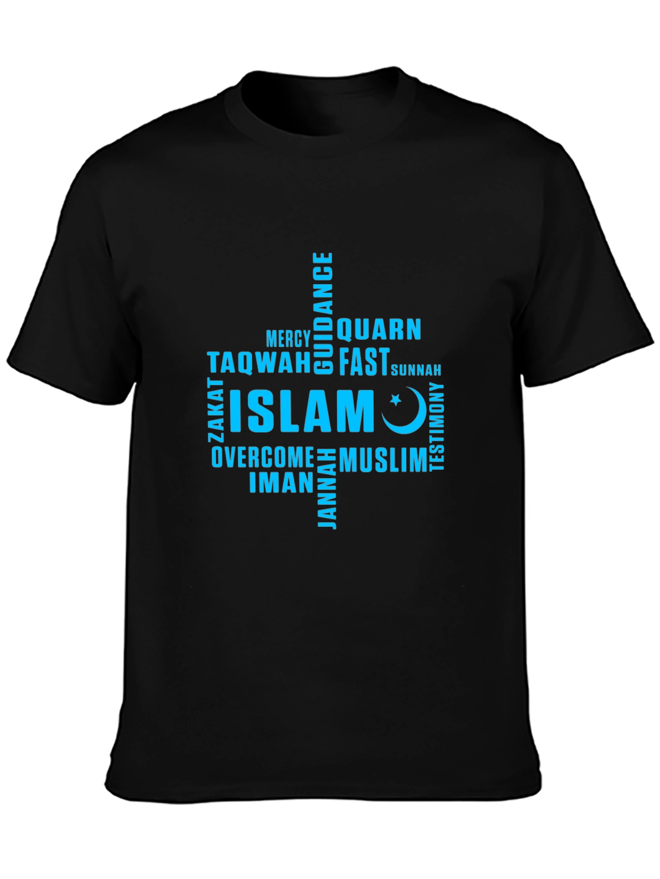 Islam Word Art T-Shirt - Muslim Faith Tee
