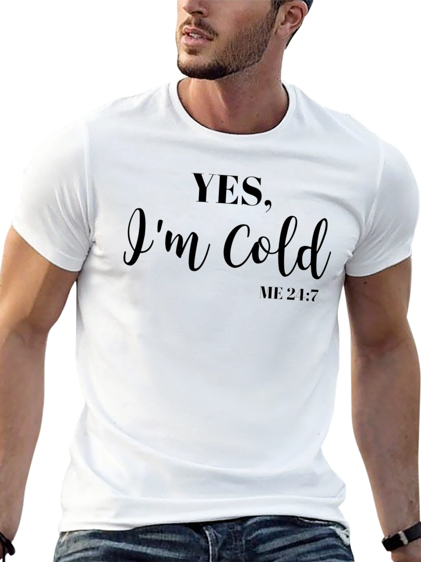 Yes Im Cold Black Graphic Tee
