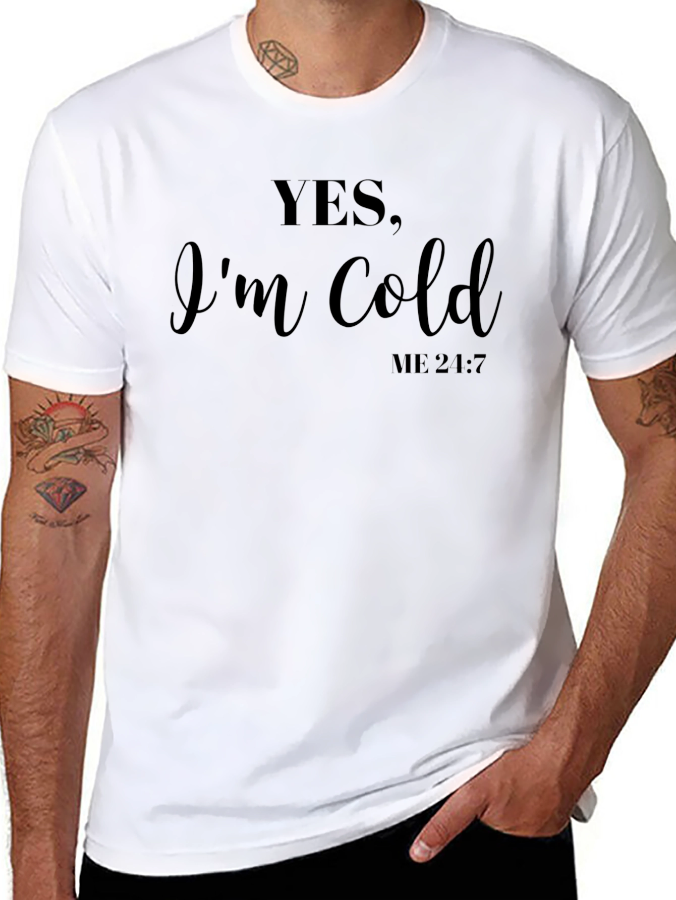 Yes Im Cold Black Graphic Tee
