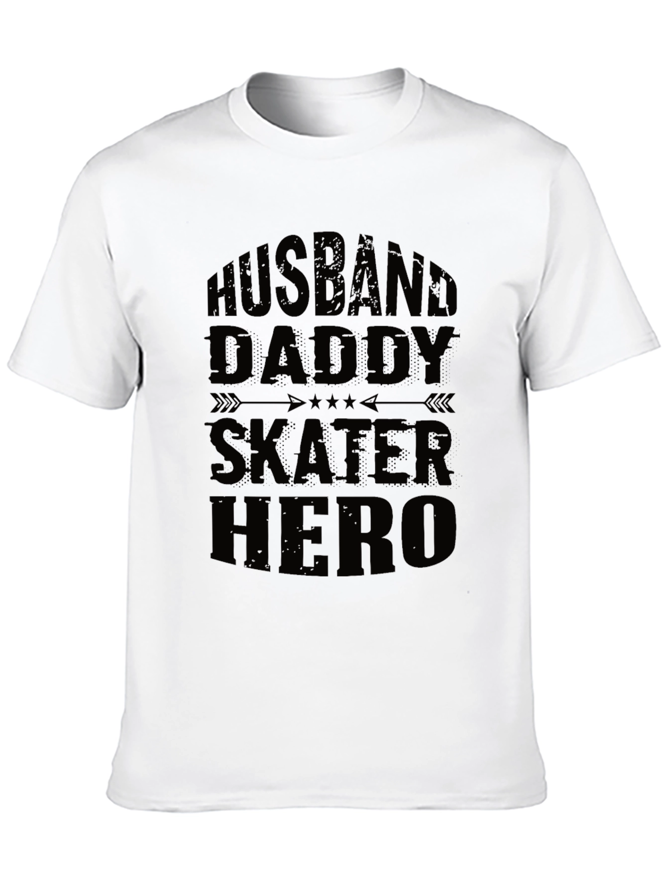 Husband Daddy Skater Hero Graphic Tee - Black