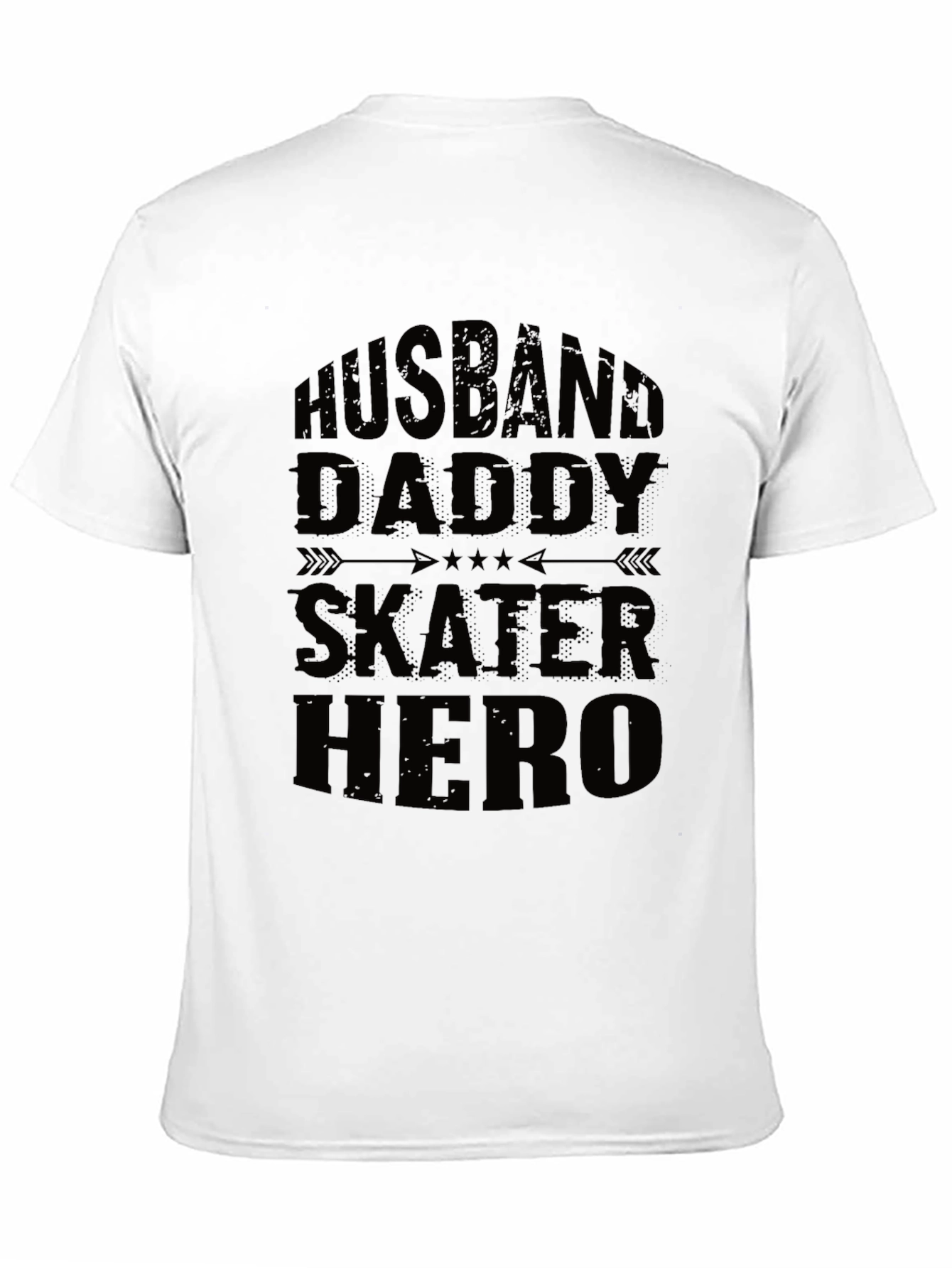Husband Daddy Skater Hero Graphic Tee - Black