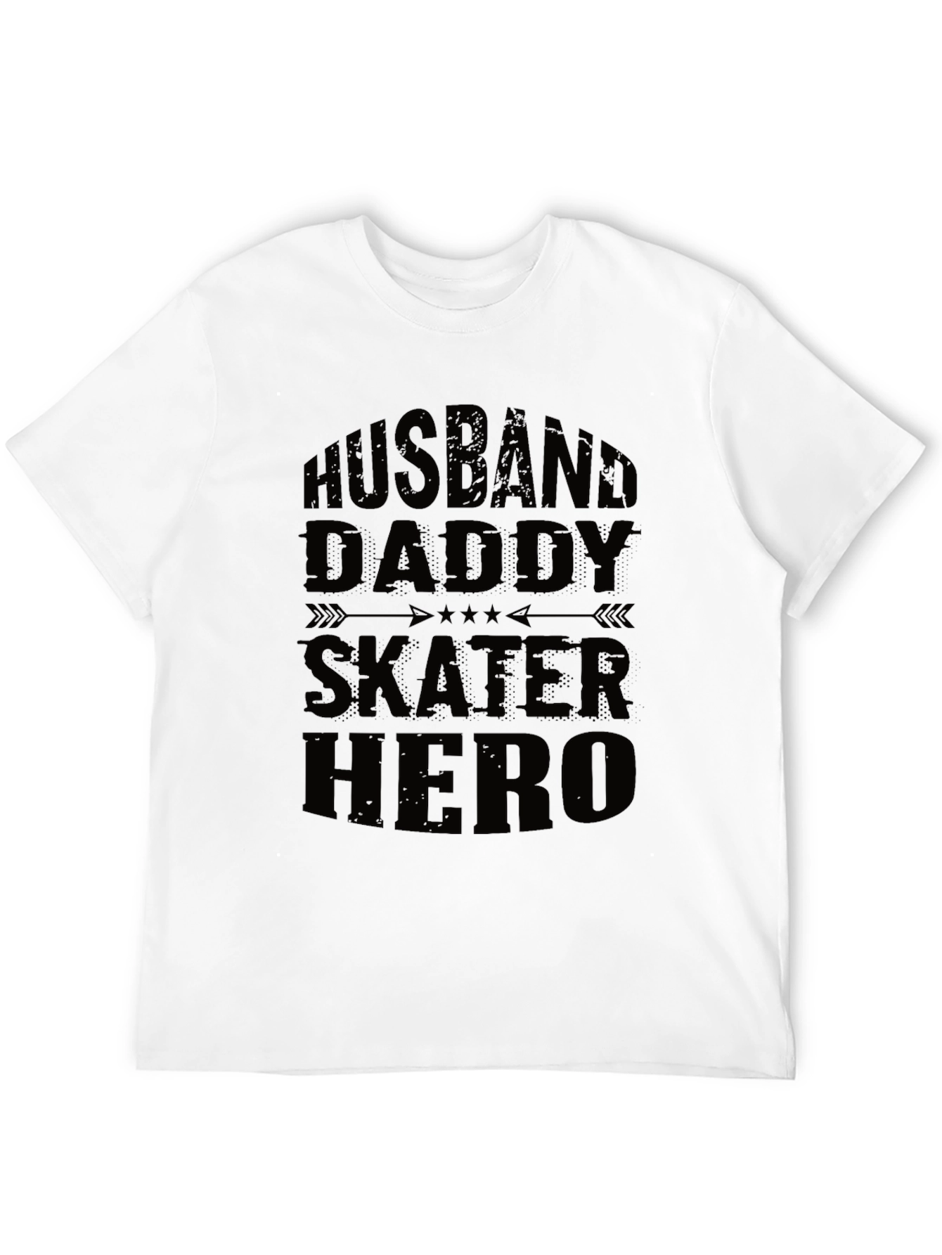 Husband Daddy Skater Hero Graphic Tee - Black