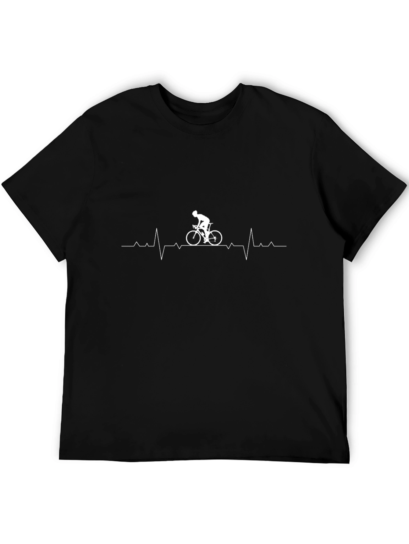 Cycling Heartbeat T-Shirt - Black