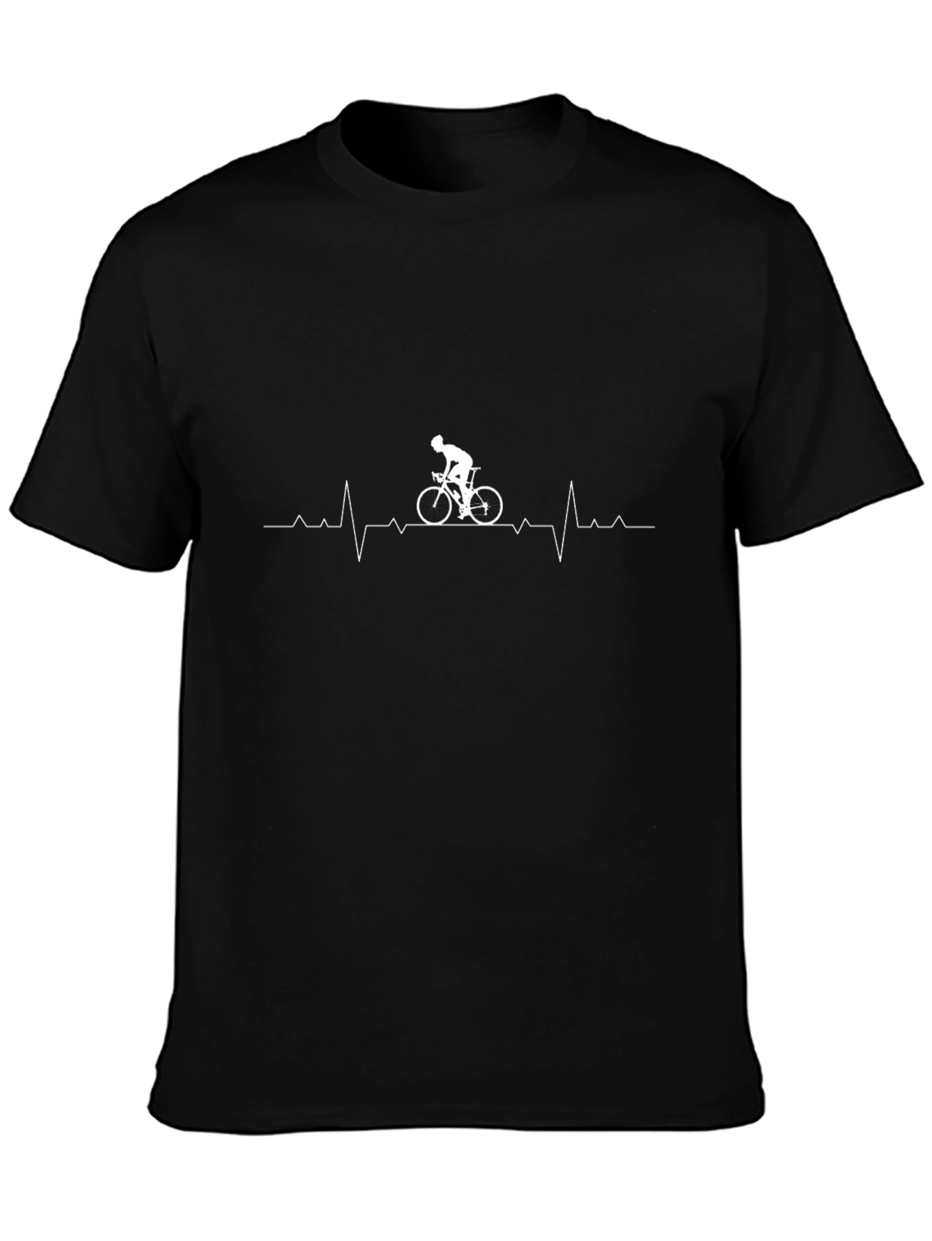 Cycling Heartbeat T-Shirt - Black