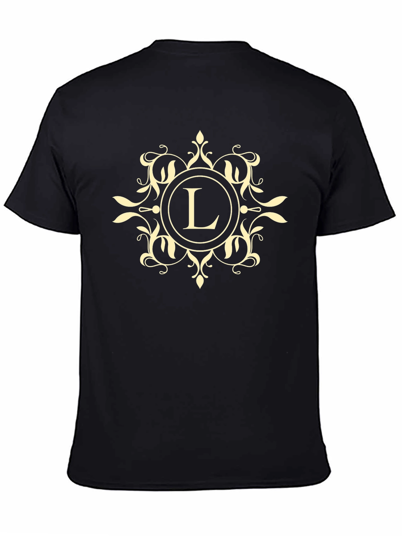 Letter L Monogram Black Tee Shirt