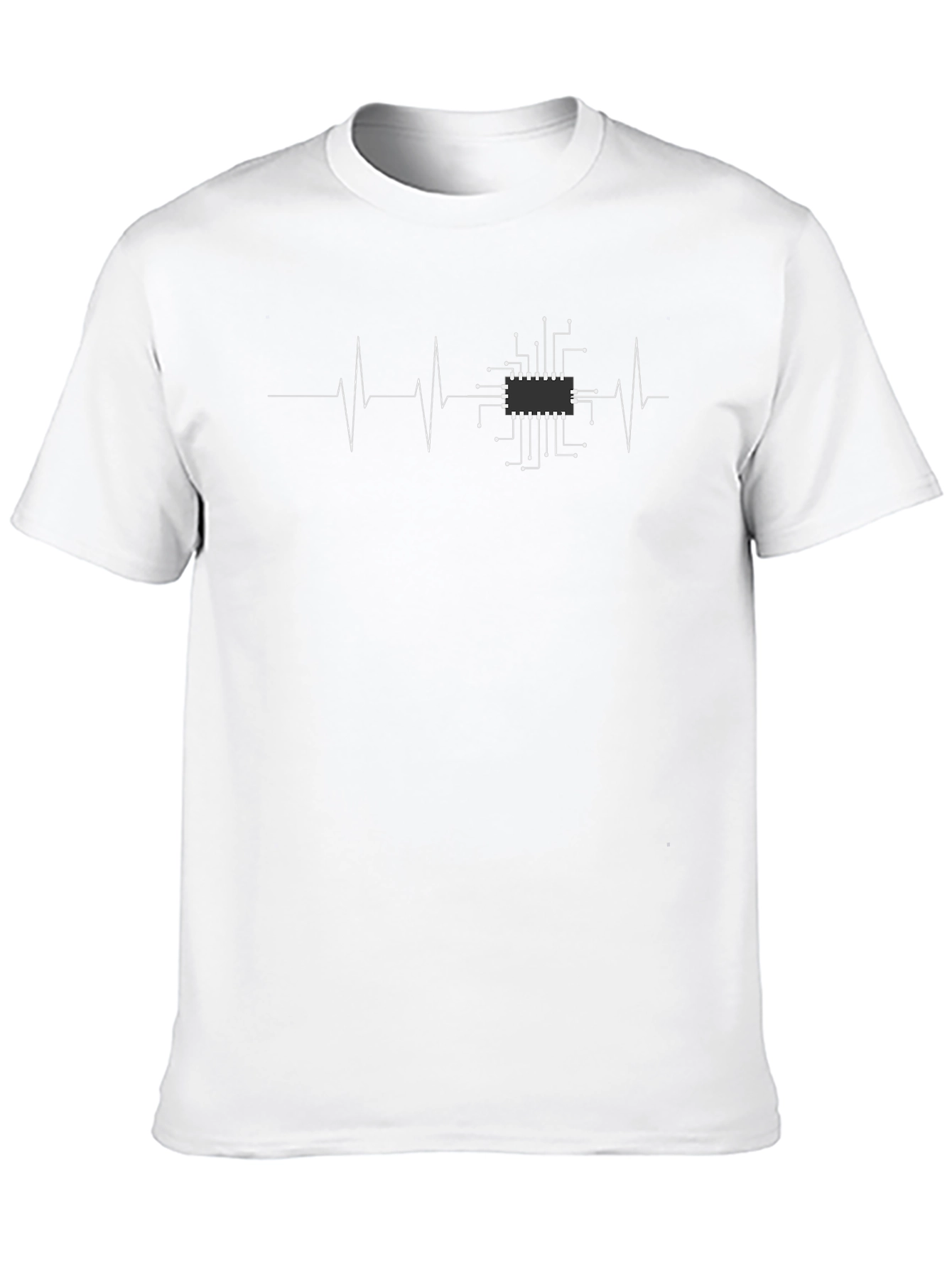 Circuit Board Heartbeat T-Shirt - Tech Lover Tee