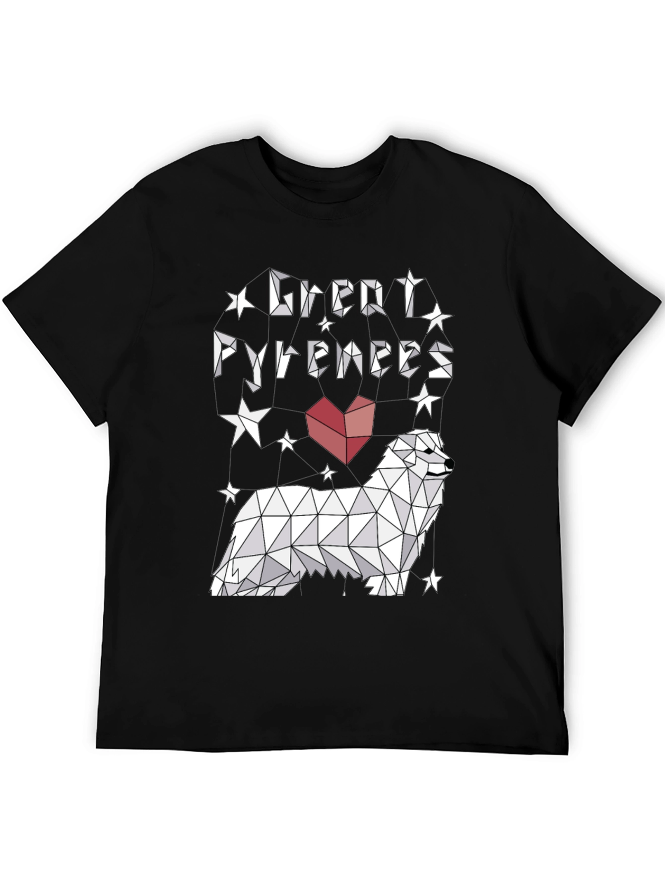 Great Pyrenees Geometric T-Shirt - Stylish Dog Lover Tee