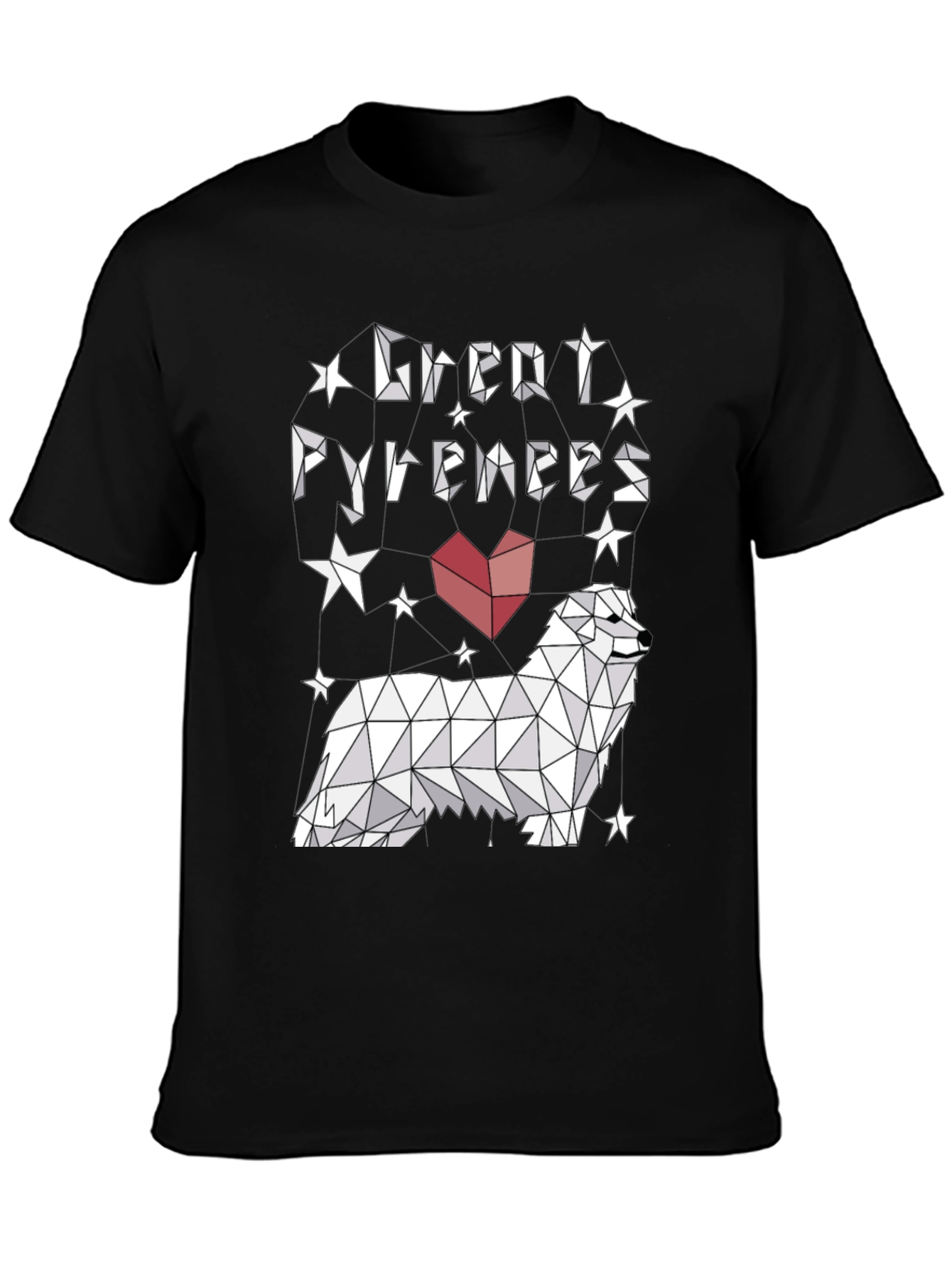 Great Pyrenees Geometric T-Shirt - Stylish Dog Lover Tee