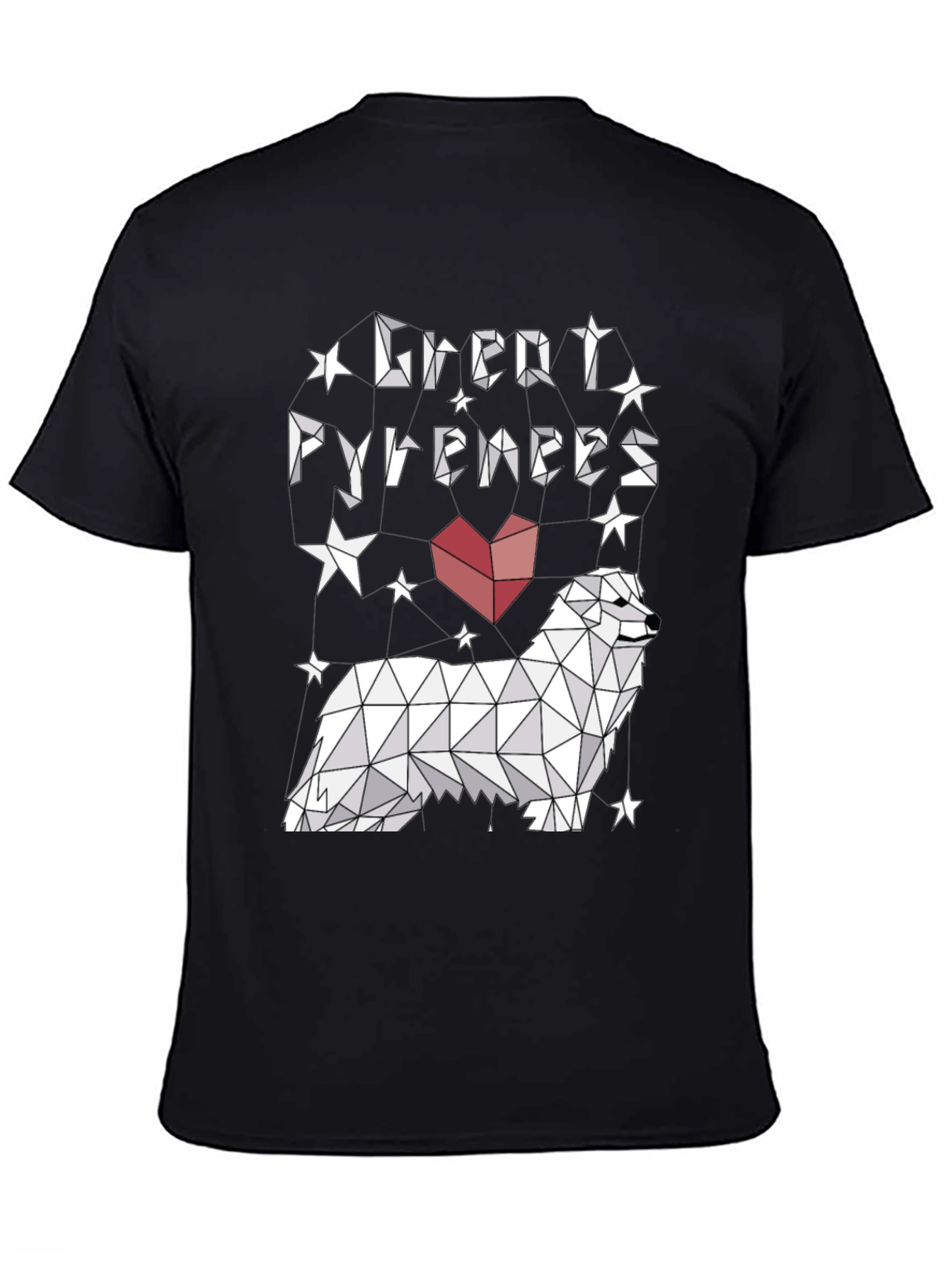 Great Pyrenees Geometric T-Shirt - Stylish Dog Lover Tee