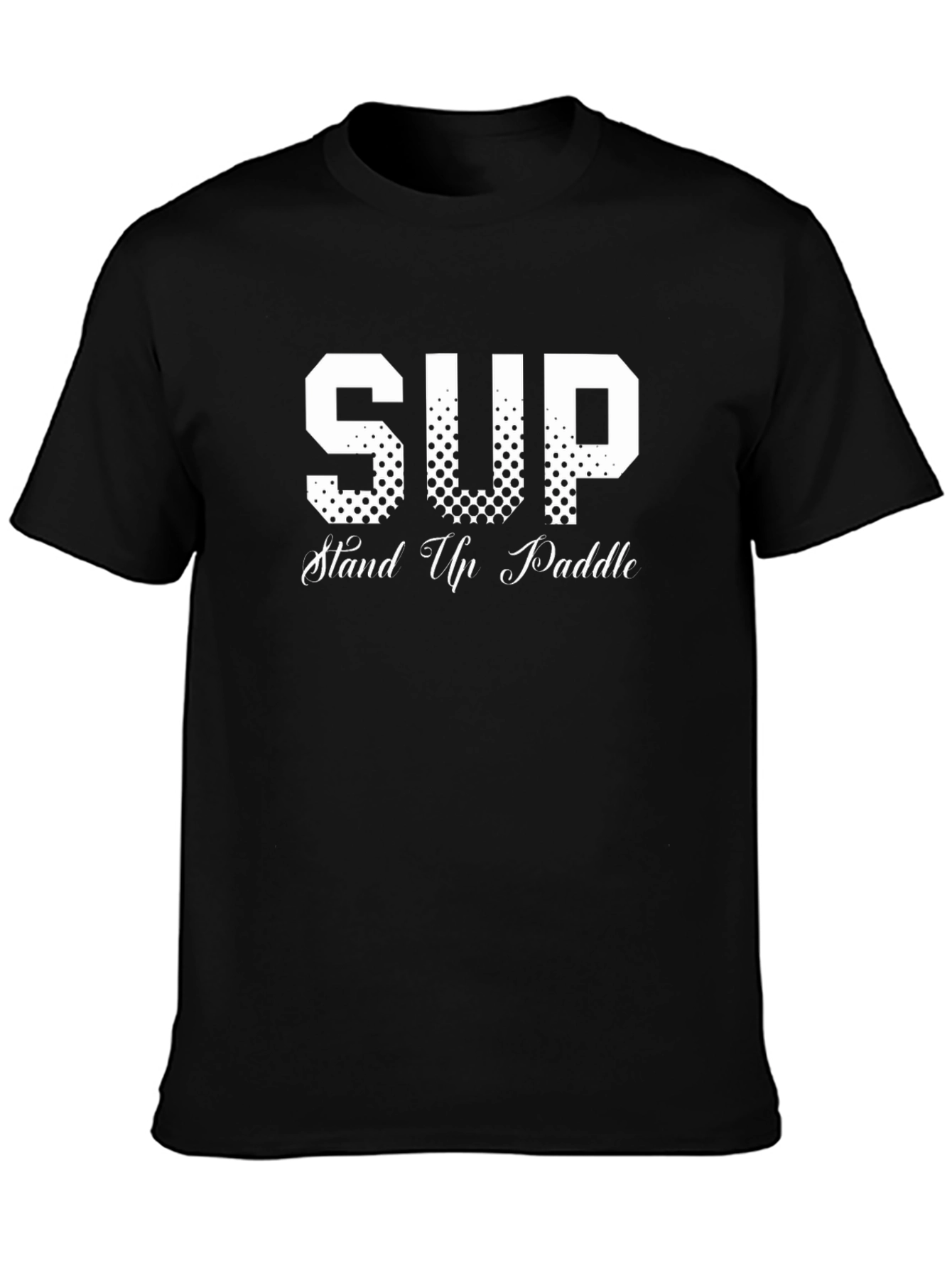 SUP Stand Up Paddle Black T-Shirt
