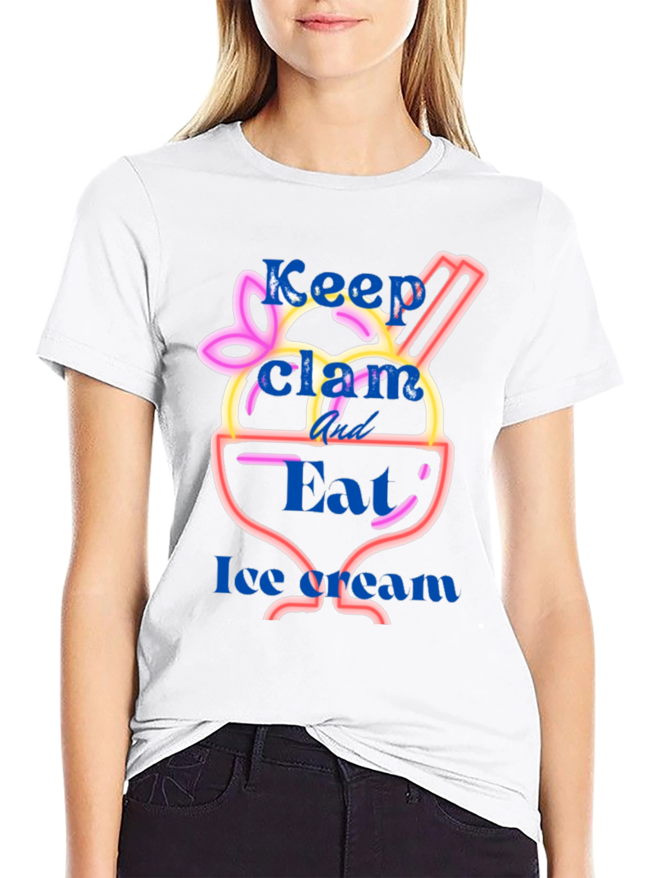 Keep Clam and Eat Ice Cream T-Shirt