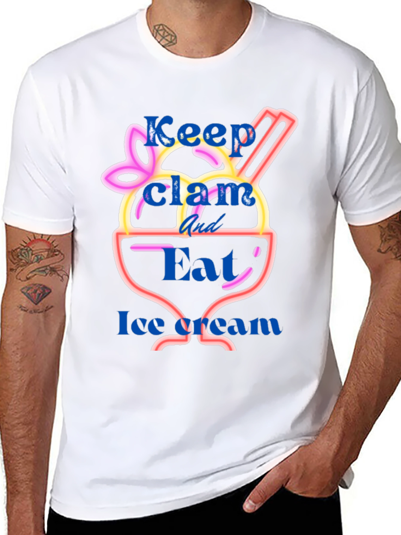 Keep Clam and Eat Ice Cream T-Shirt