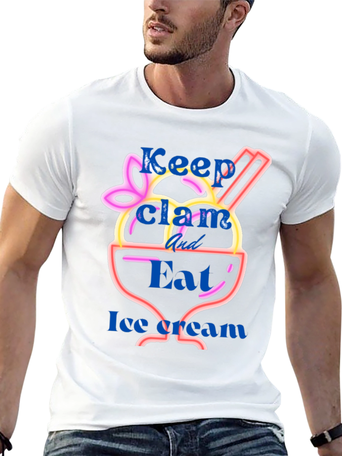 Keep Clam and Eat Ice Cream T-Shirt