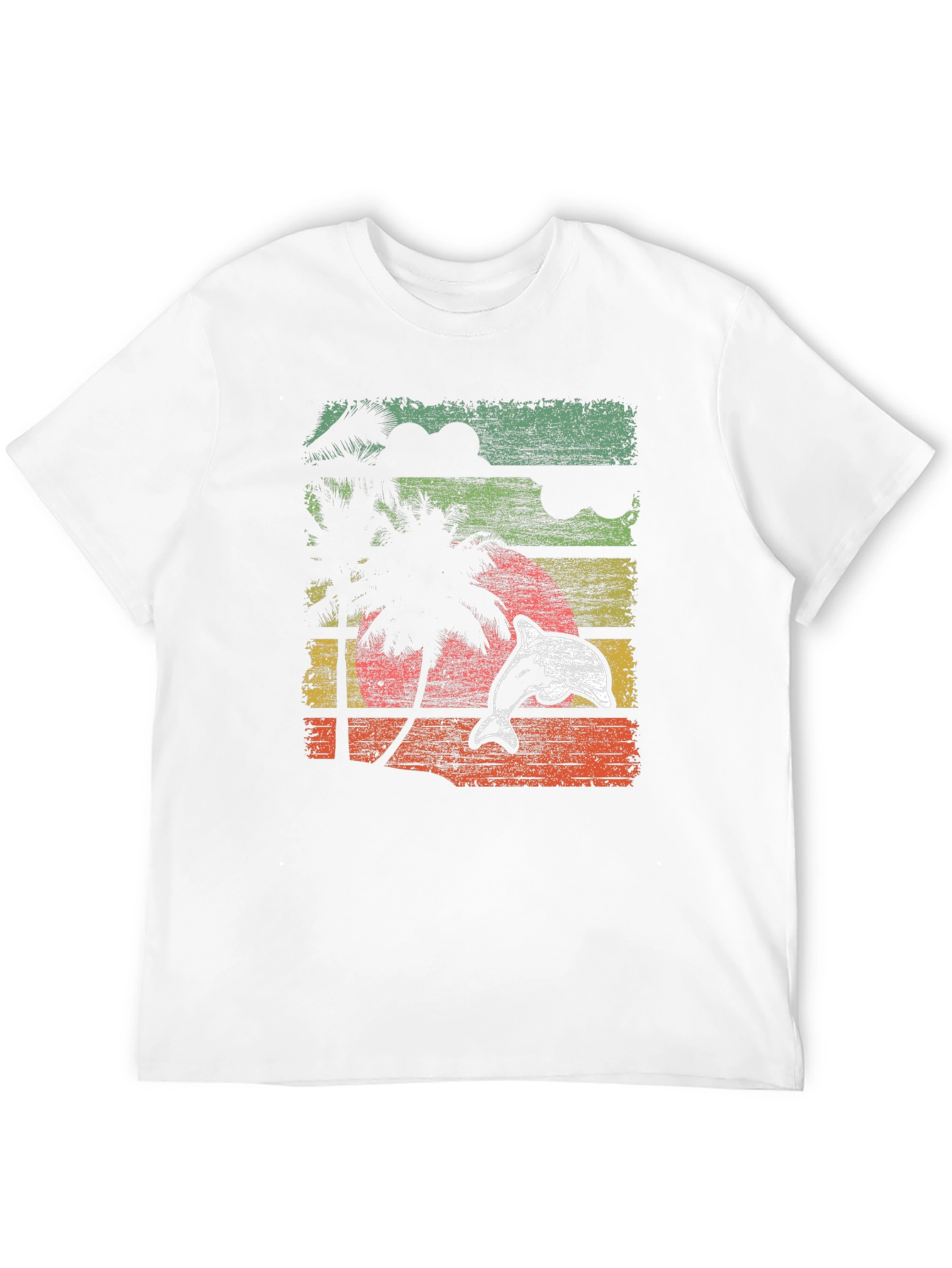Retro Dolphin Sunset Graphic Tee