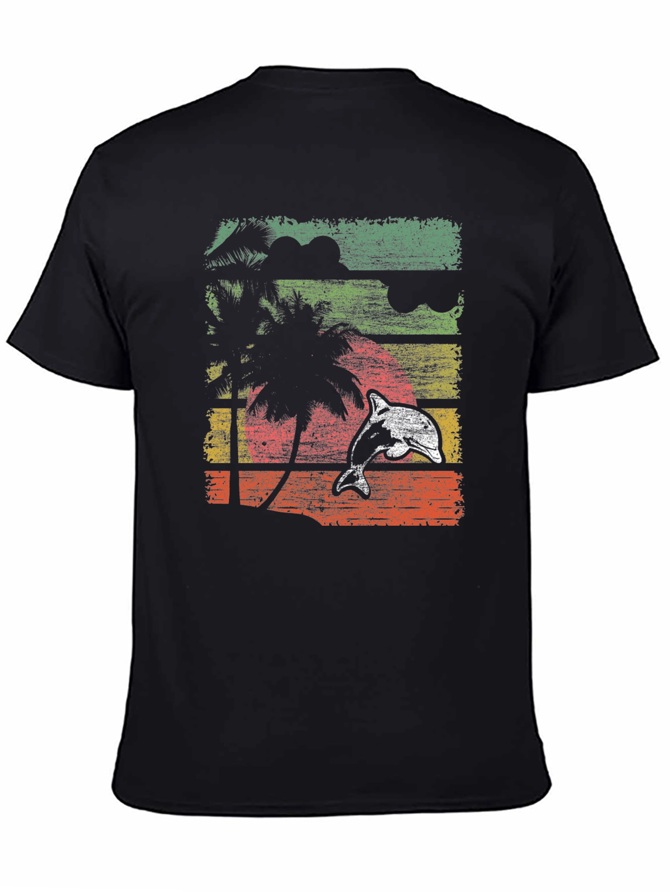 Retro Dolphin Sunset Graphic Tee