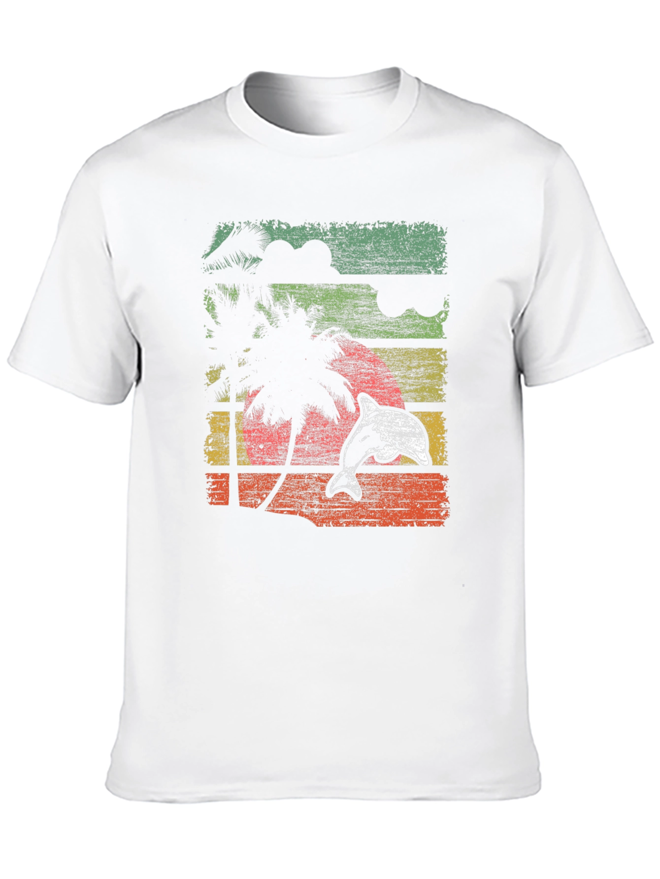 Retro Dolphin Sunset Graphic Tee