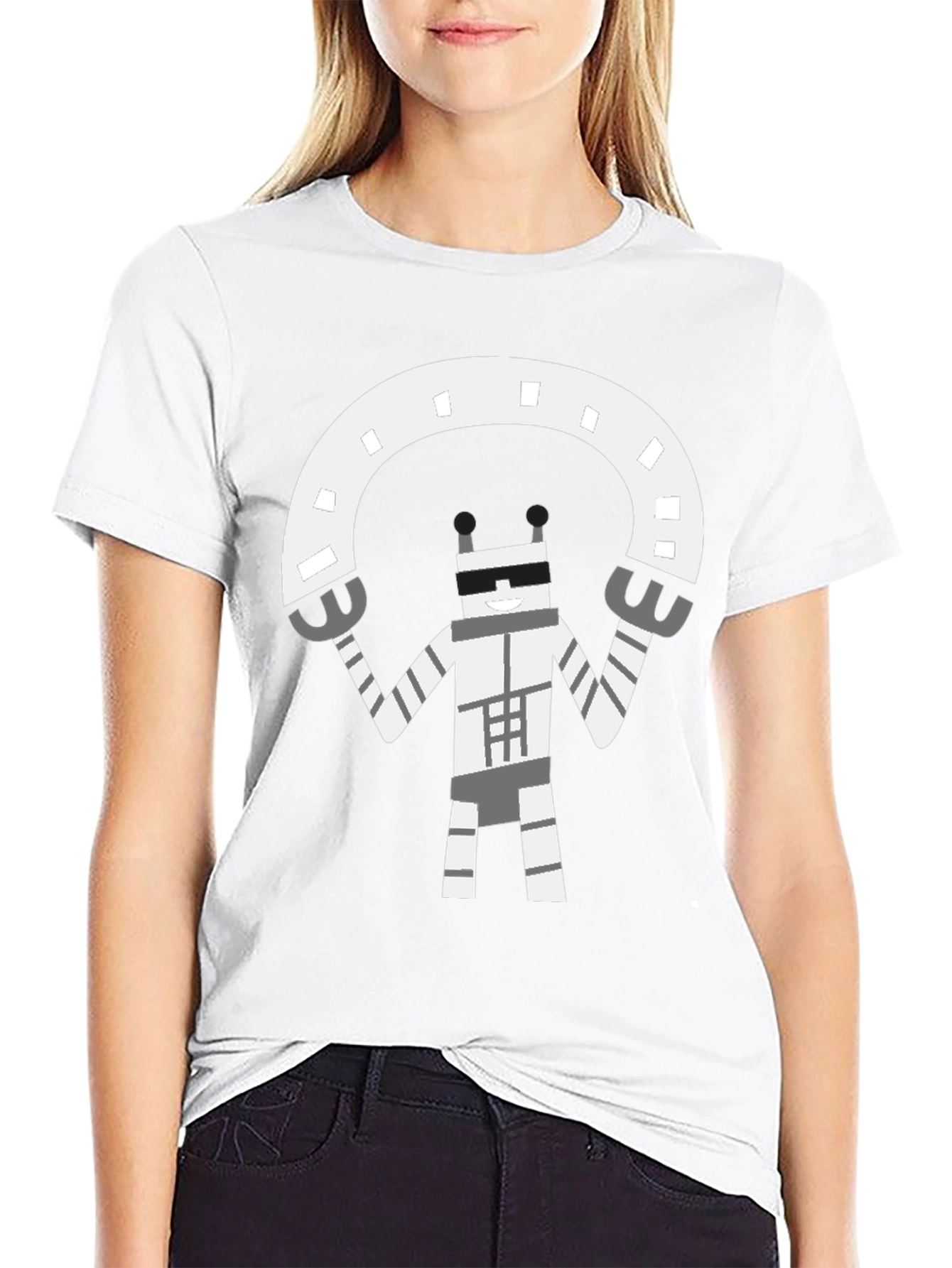 Robot Graphic Black T-Shirt