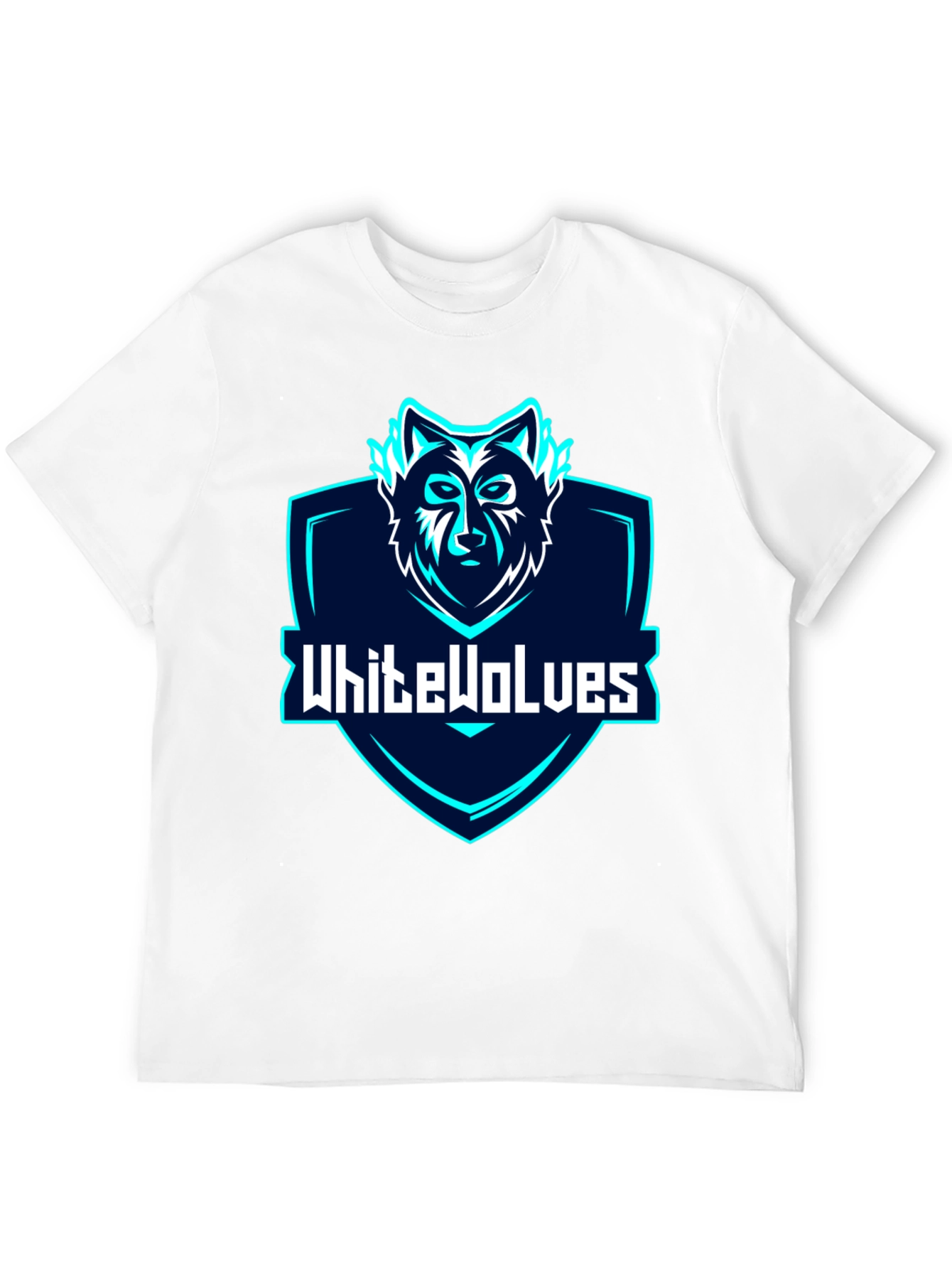 White Wolves Graphic Tee - Black Crew Neck
