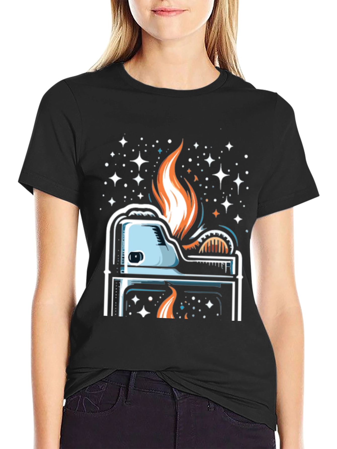 Cosmic Lighter Graphic Tee - Cool Burn!