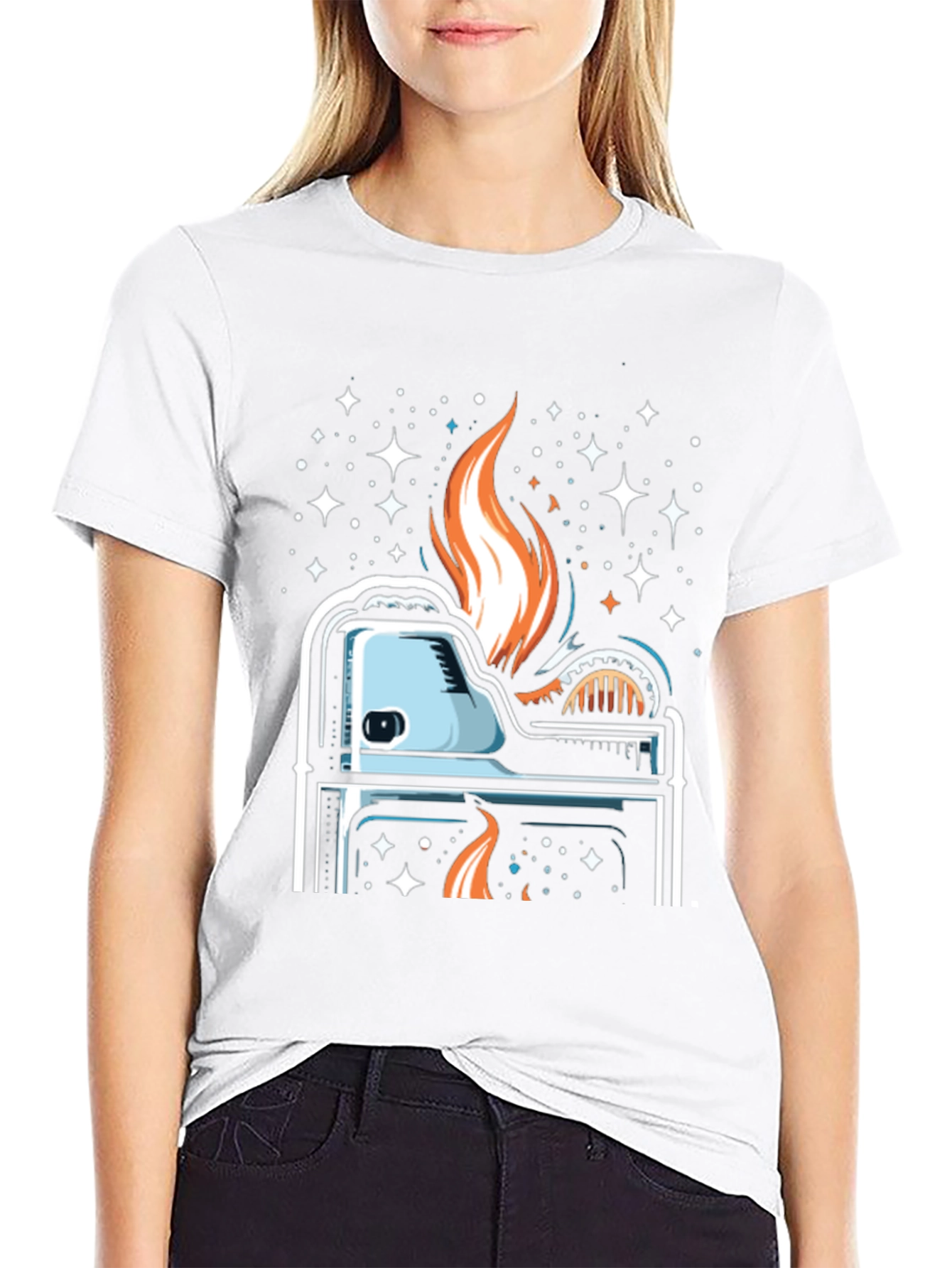 Cosmic Lighter Graphic Tee - Cool Burn!