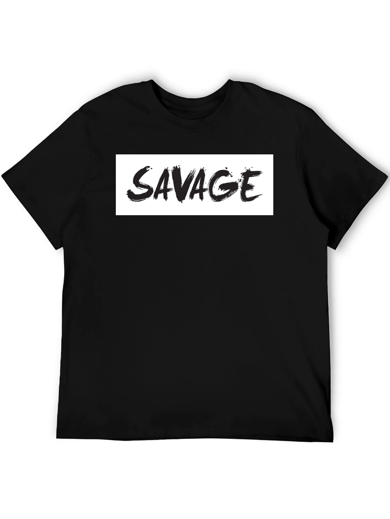 Savage Graphic Print Mens Black T-Shirt